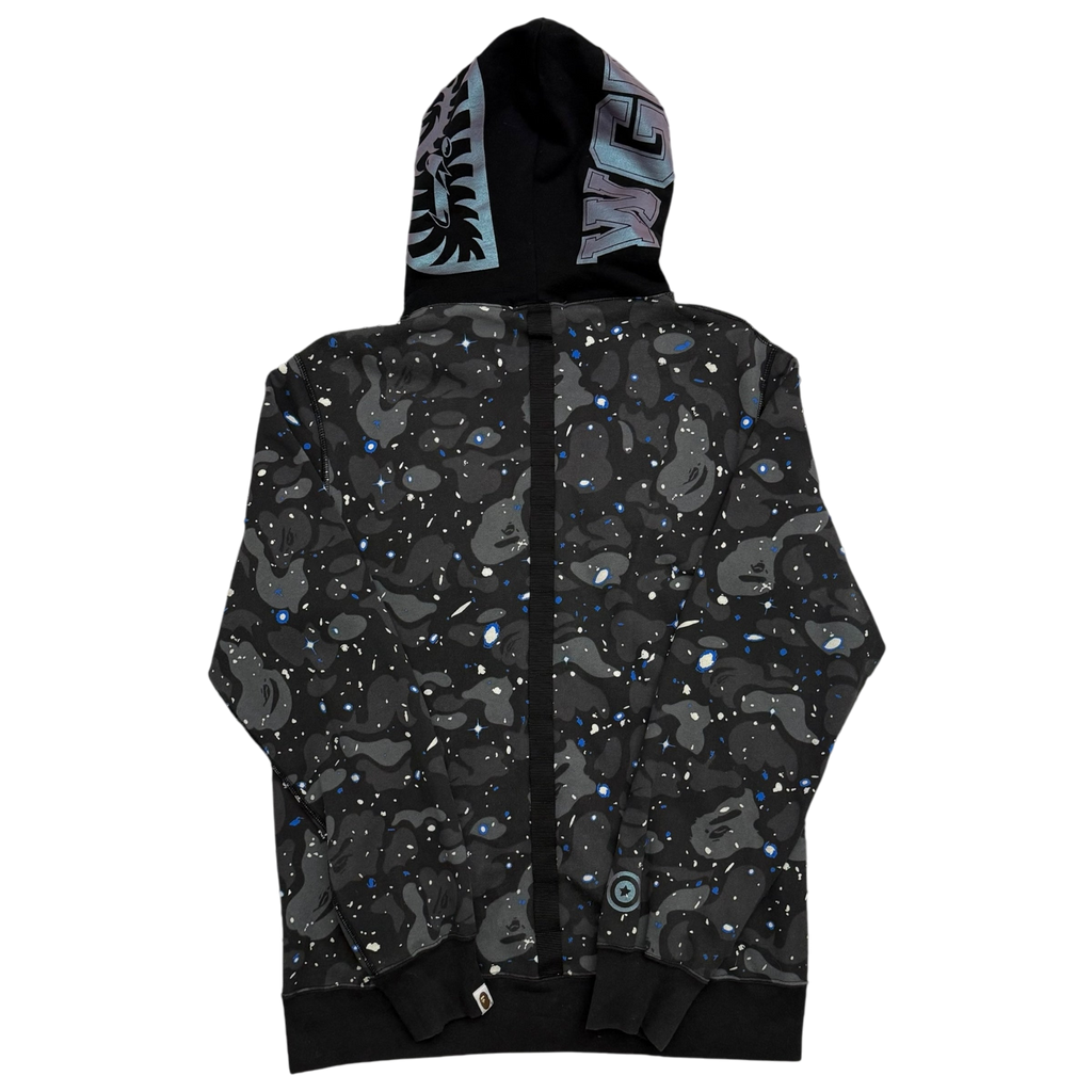 BAPE (A Bathing Ape) Space Camo Shark Hoodie Black/Grey (Fits XL)