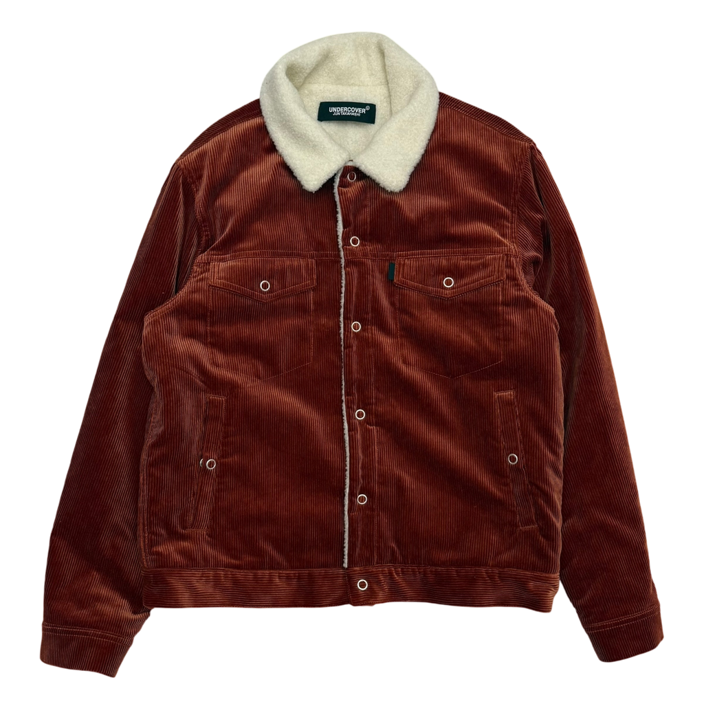 Undercover AW19 (Runway) Burnt Orange Satin Sherpa Corduroy Jacket (Fits M–L)