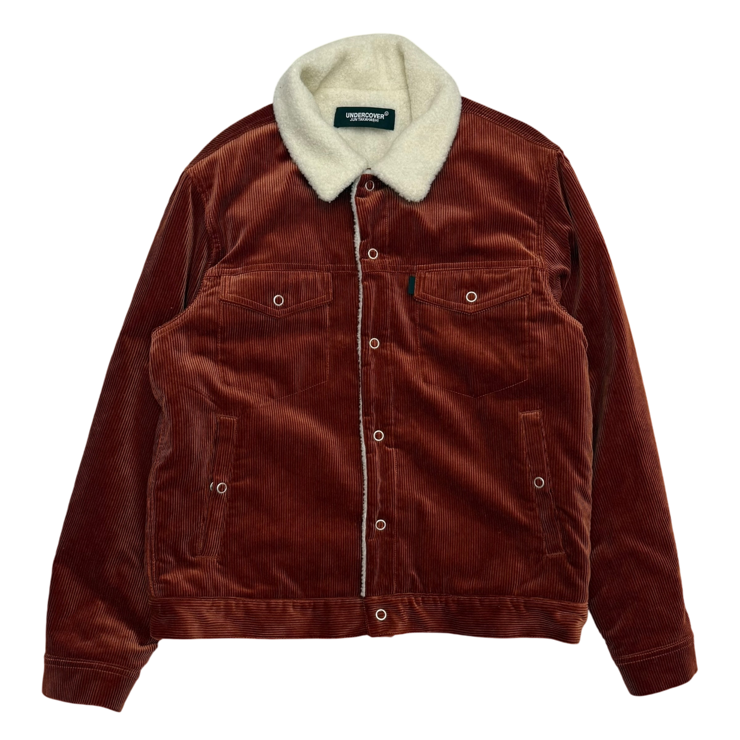 Undercover AW19 (Runway) Burnt Orange Satin Sherpa Corduroy Jacket (Fits M–L)