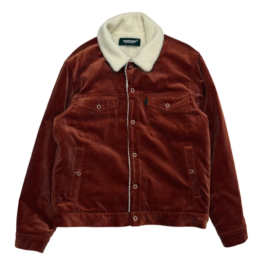 Undercover AW19 (Runway) Burnt Orange Satin Sherpa Corduroy Jacket (Fits M–L)