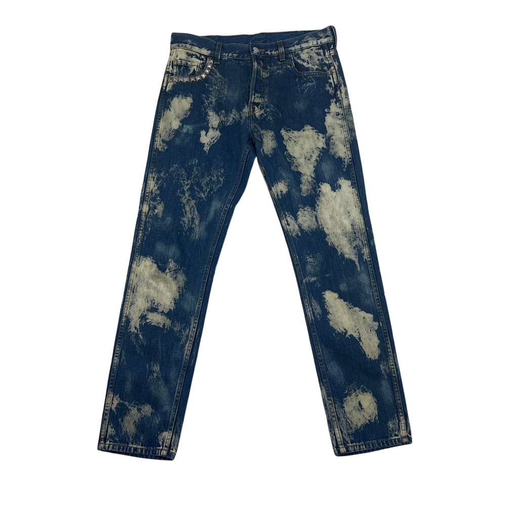 Gucci Studded Bleached Slim Fit Jeans (Size 31)