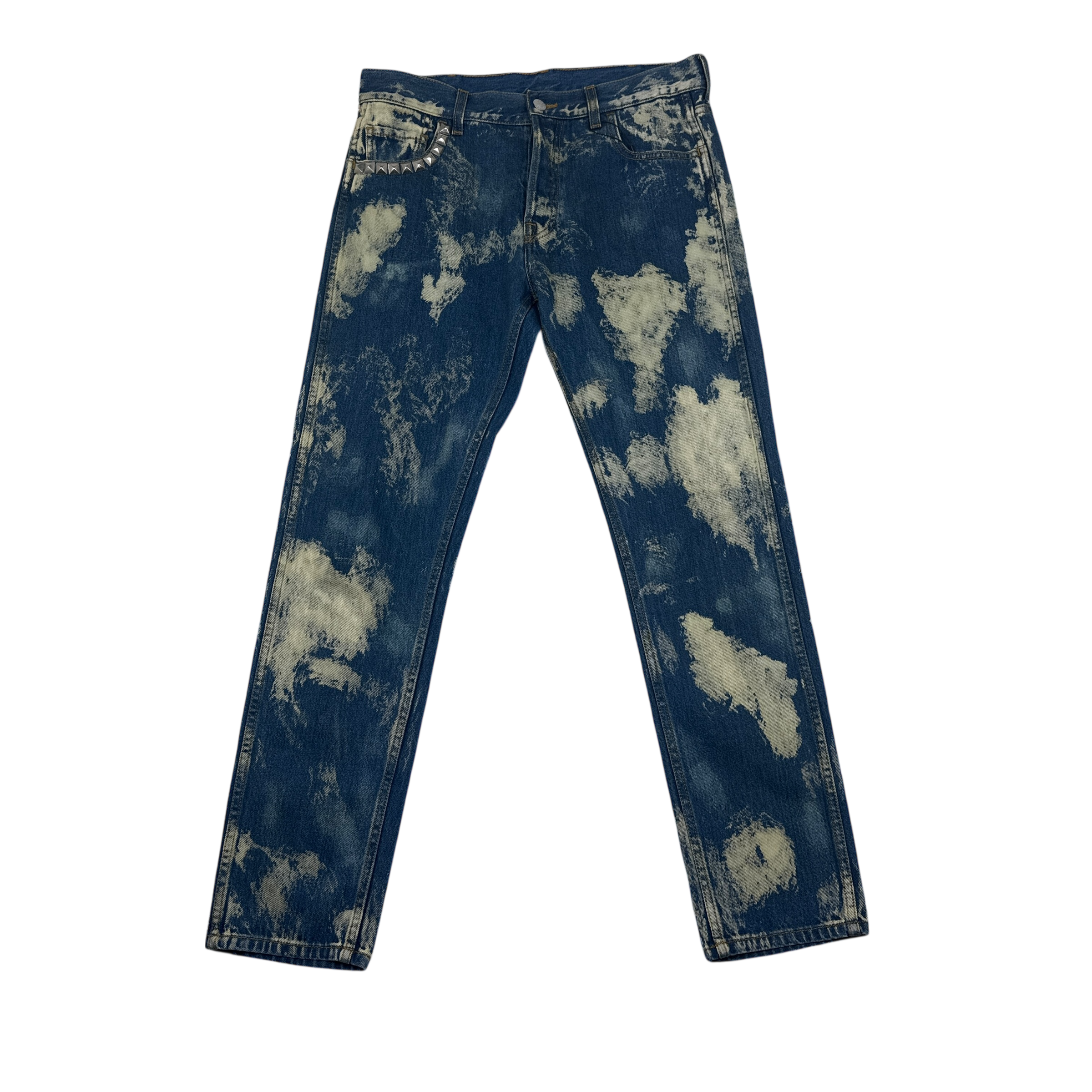 Gucci Studded Bleached Slim Fit Jeans (Size 31)