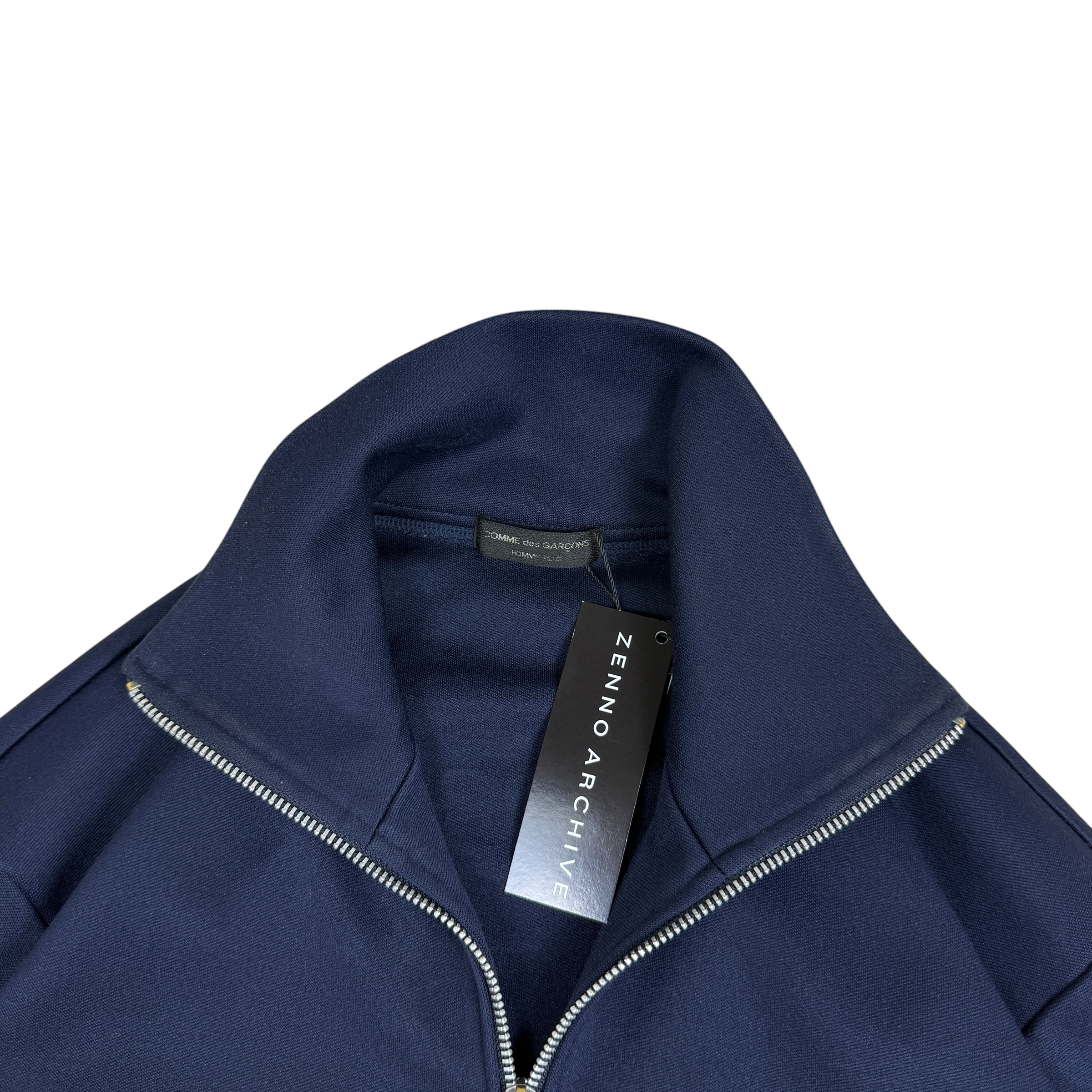 Comme Des Garçons Homme Plus 2004 ‘Permission Stop’ Track Jacket Navy/Cream (Fits S-M)