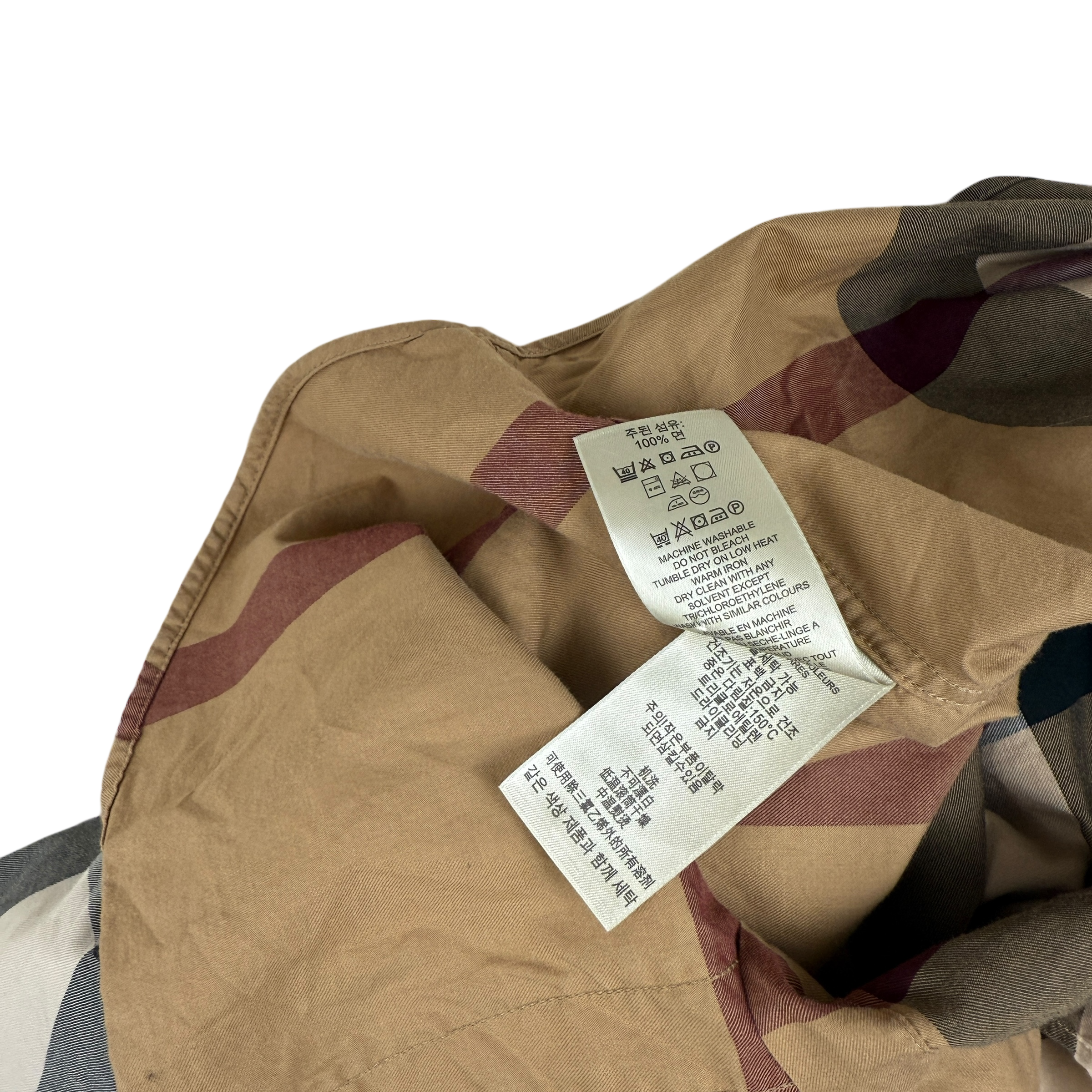 Burberry Nova Check Short Sleeve Shirt (Size L)