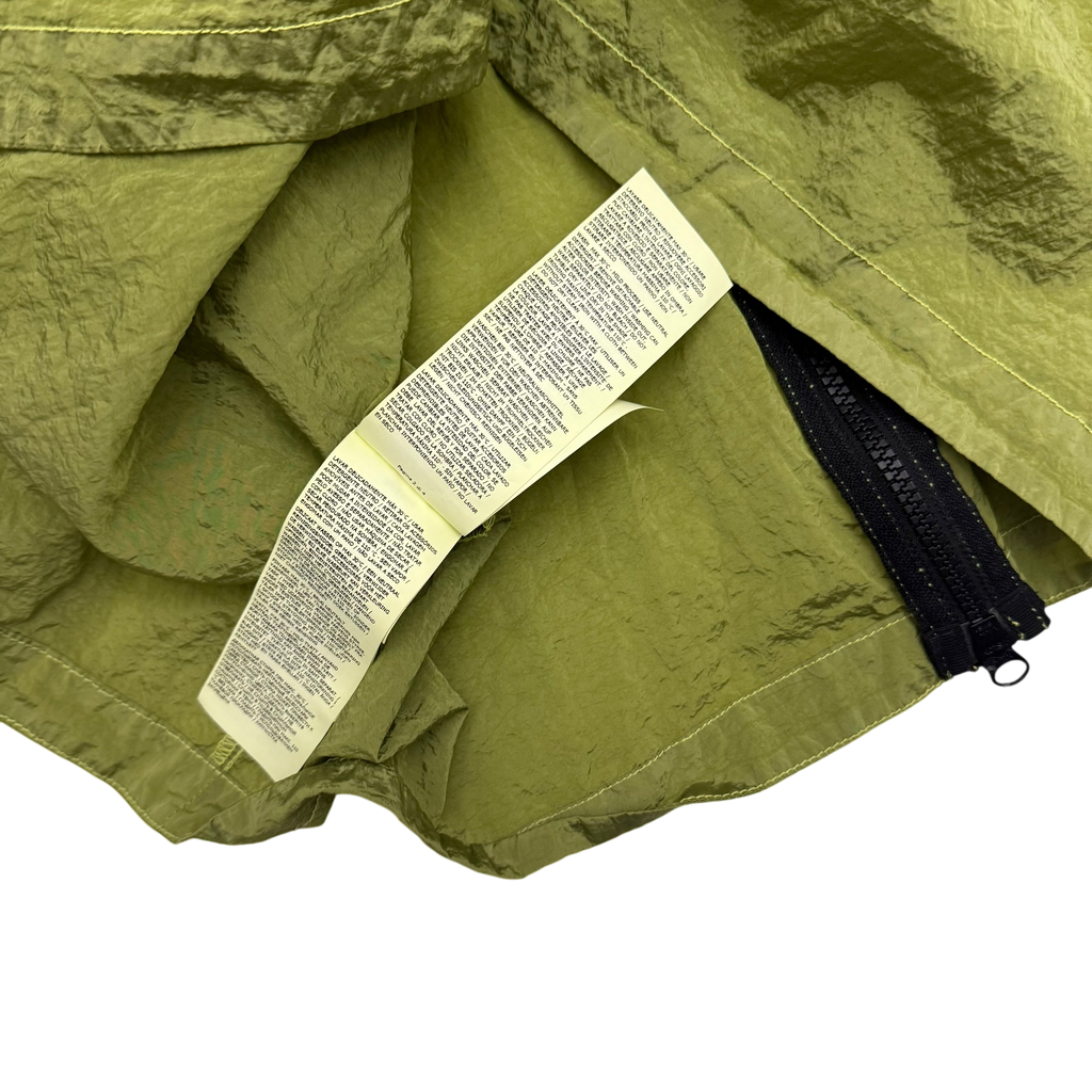 Stone Island Garment-Dyed Nylon Metal Overshirt ‘Lemon Green’ (Fits L-XL)