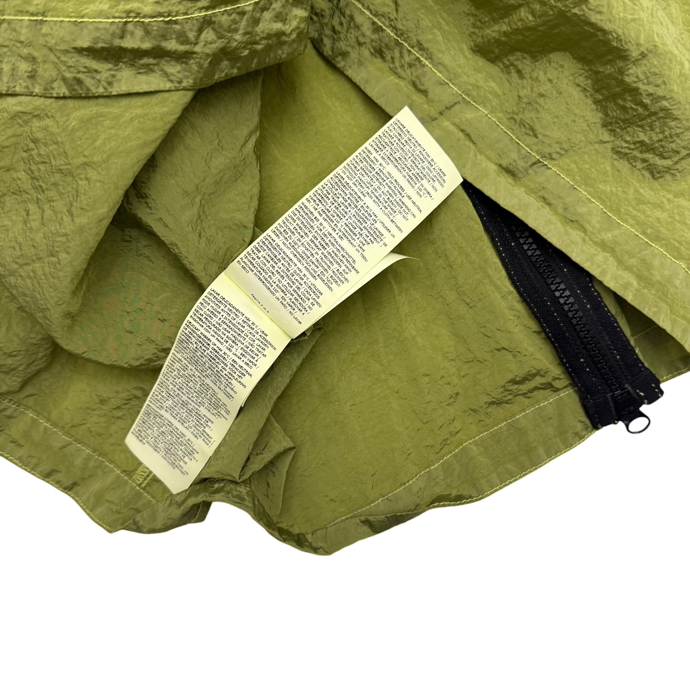 Stone Island Garment-Dyed Nylon Metal Overshirt ‘Lemon Green’ (Fits L-XL)