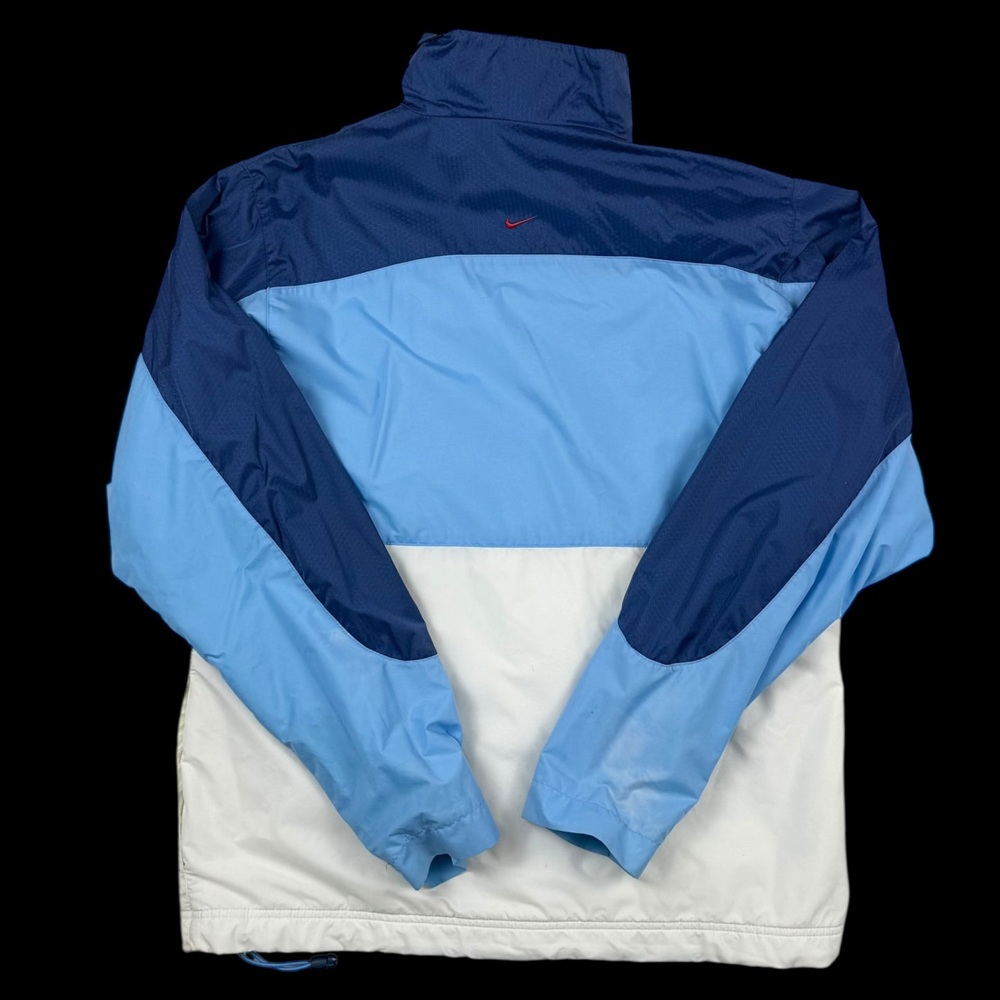 Nike 00s Hex Logo Insulated Track Jacket White/Blue (part of set) (Fits S-M)