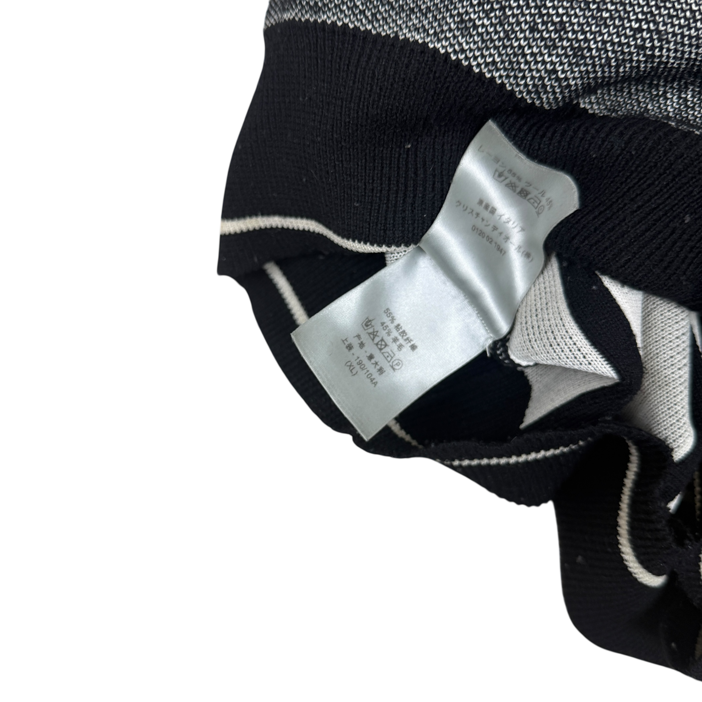 Dior Homme x Hajime Sorayama Technical Wool Turtleneck Sweatshirt Black/Grey (Size XL)