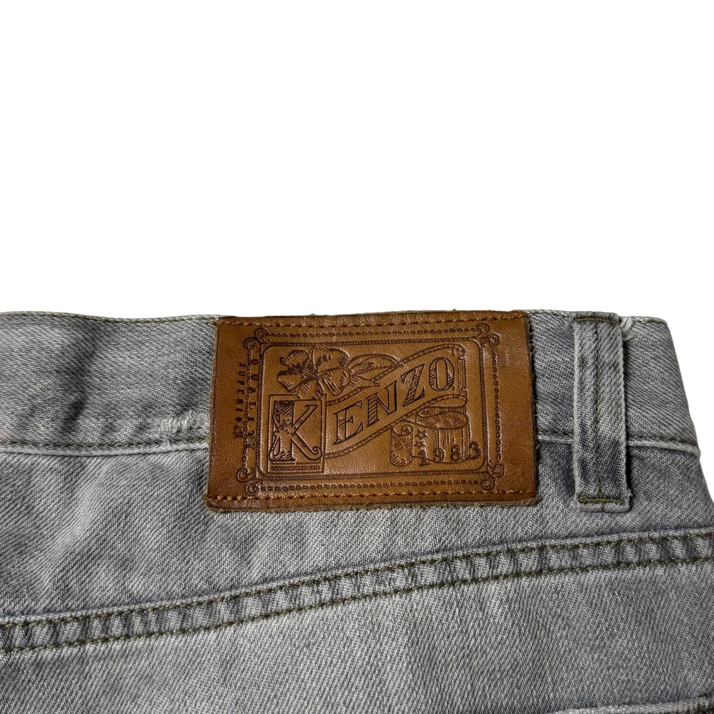 Kenzo Paris Easy Cut Patchwork Washed Jeans (Size 34”)