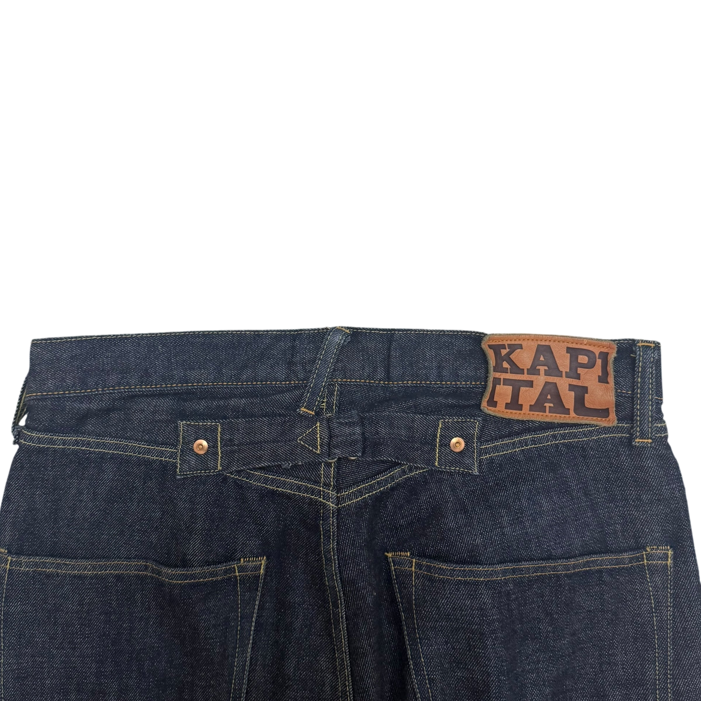 Kapital 12.5oz Bone Denim Mexican Tuxedo 5P Okagilly Jeans (Size 32”)