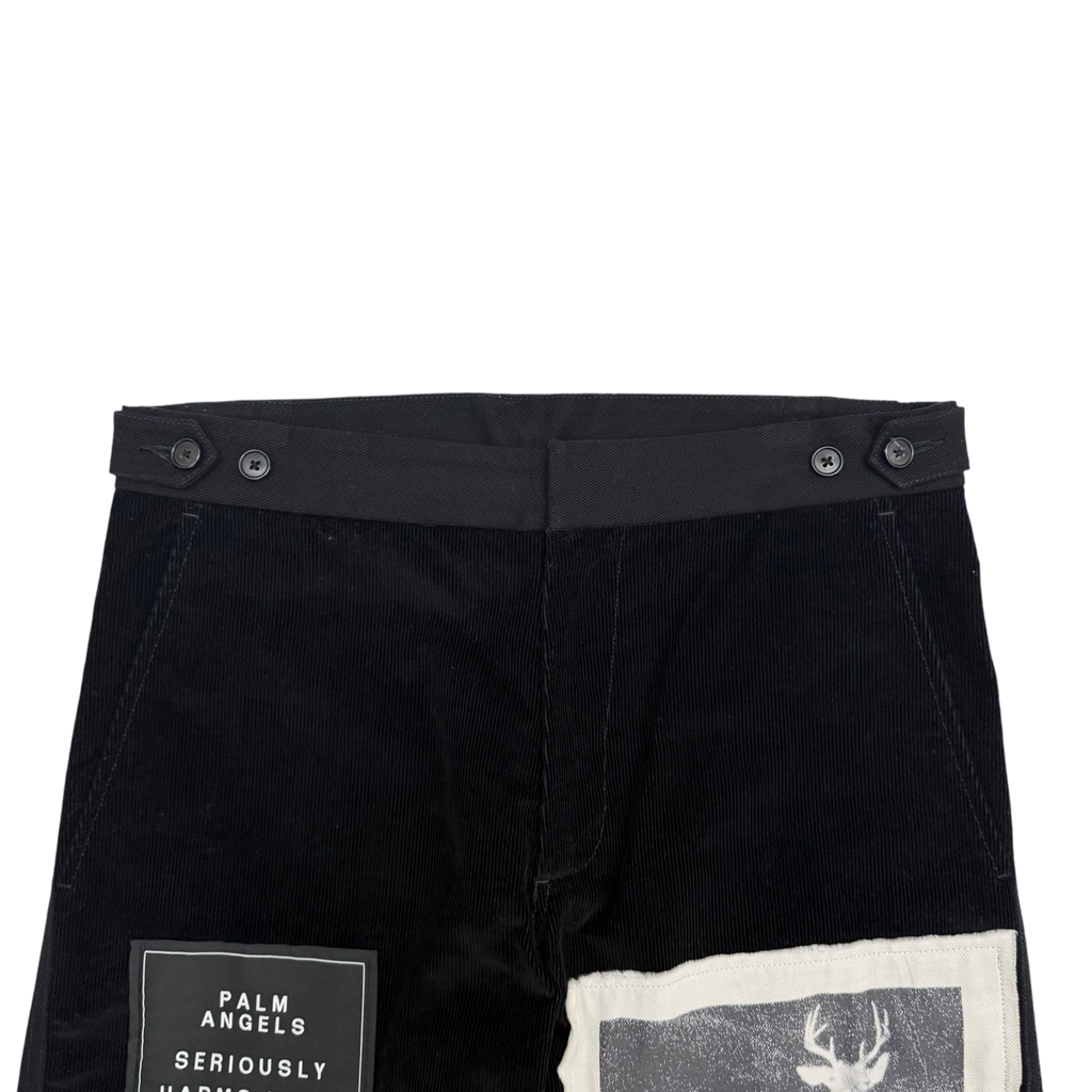 Palm Angels Corduroy Patchwork Pants Black (Size M)