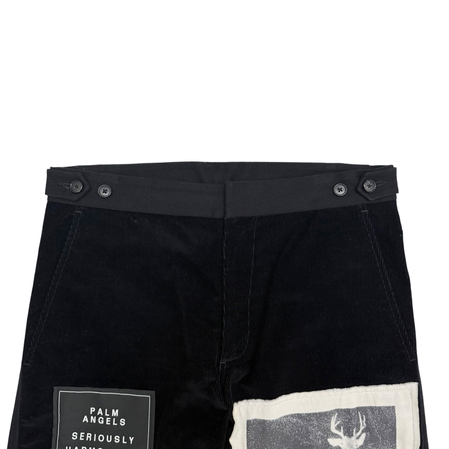 Palm Angels Corduroy Patchwork Pants Black (Size M)