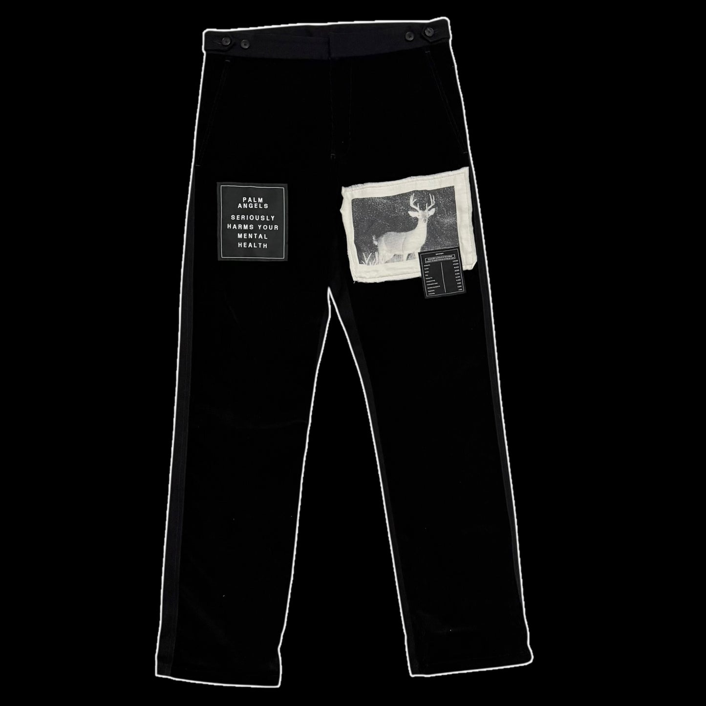 Palm Angels Corduroy Patchwork Pants Black (Size M)