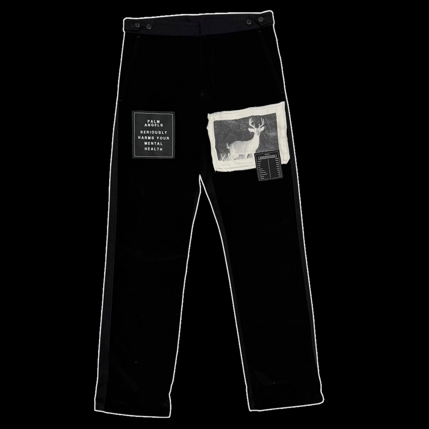 Palm Angels Corduroy Patchwork Pants Black (Size M)