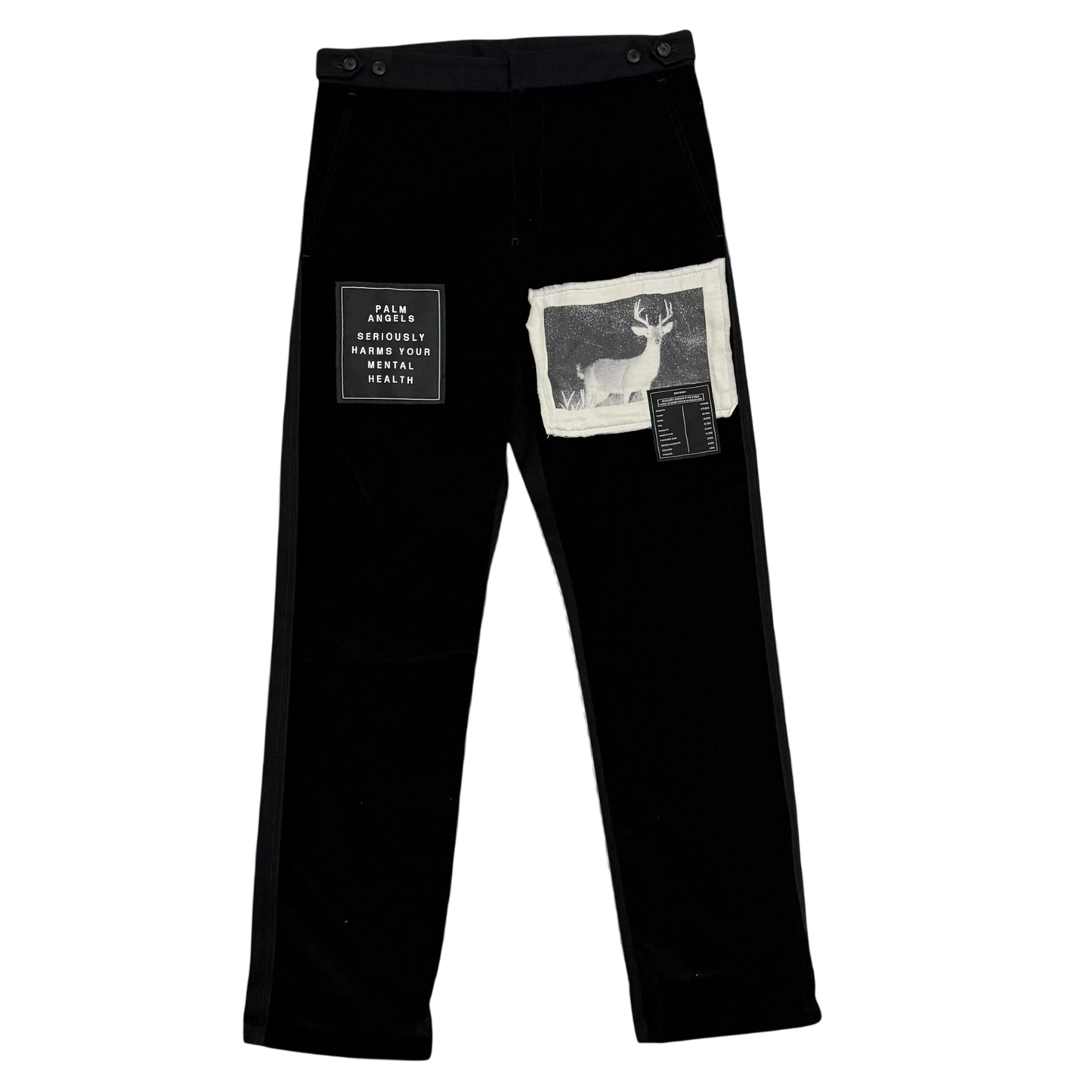Palm Angels Corduroy Patchwork Pants Black (Size M)
