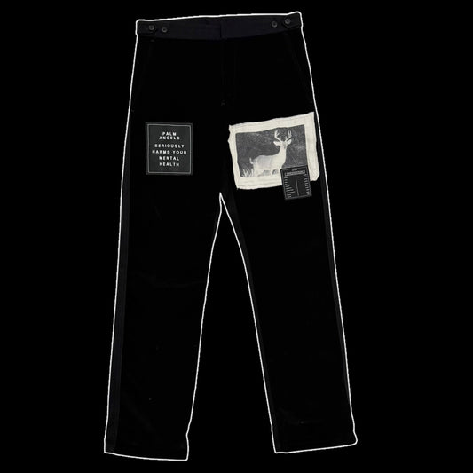 Palm Angels Corduroy Patchwork Pants Black (Size M)