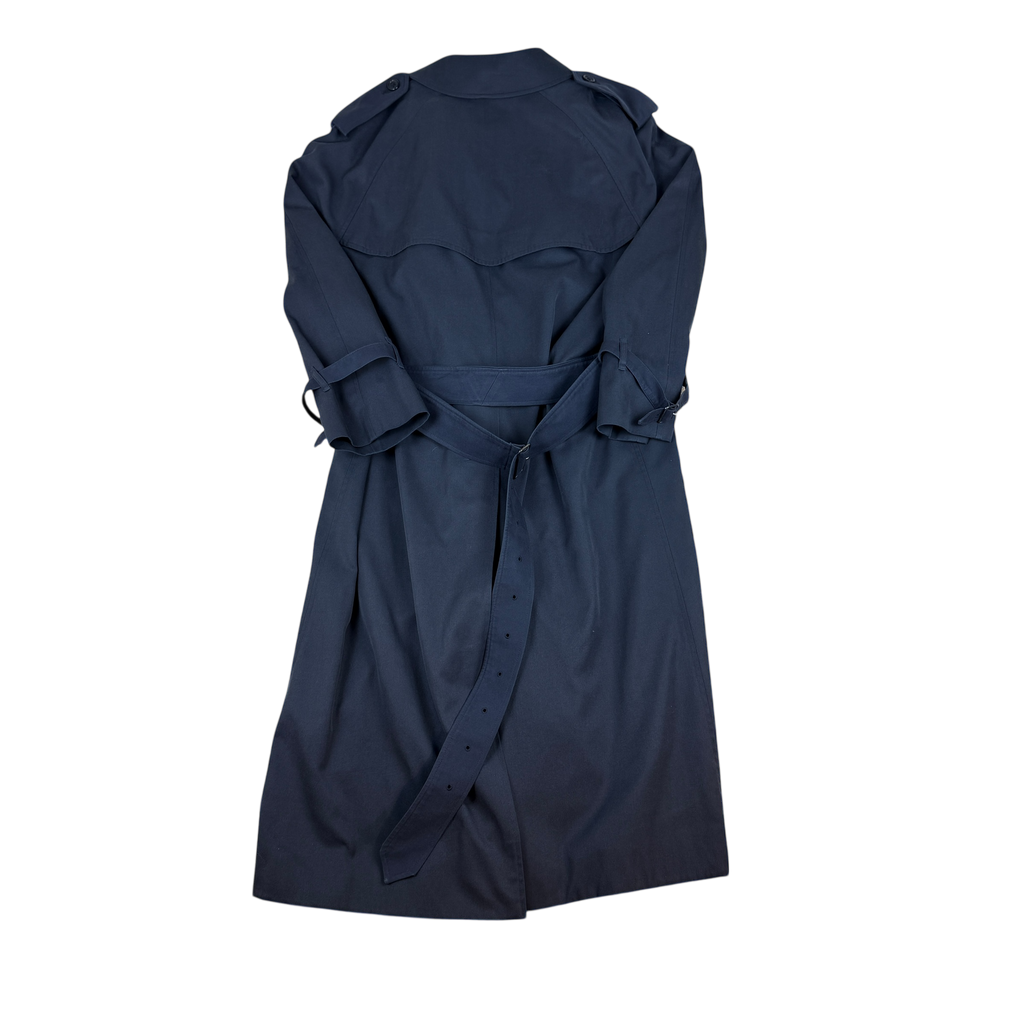 Burberry 90s Lined Trench Coat Navy (Fits M-L)
