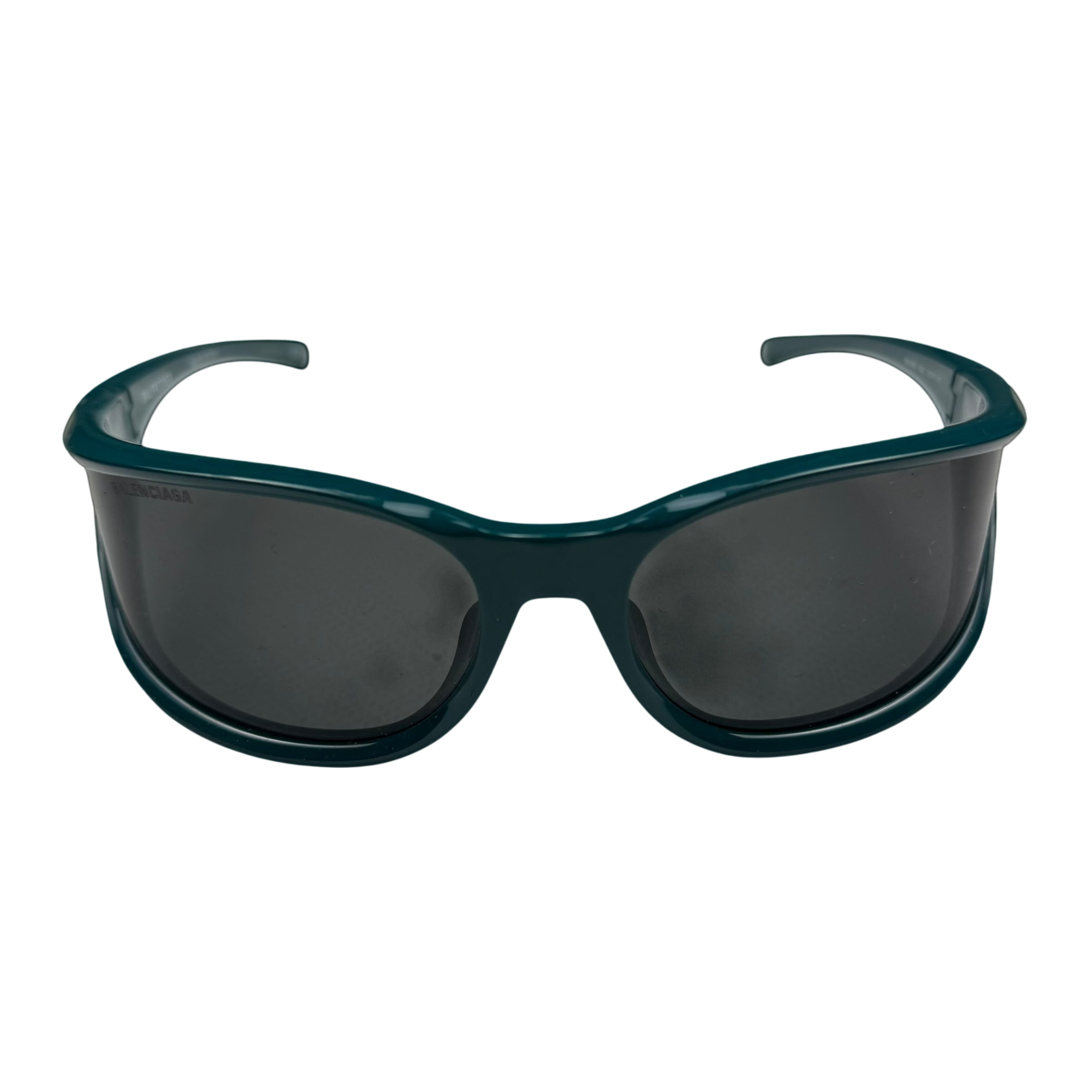 Balenciaga Extreme Oval Sunglasses Green