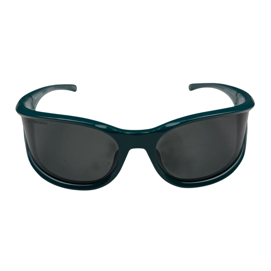 Balenciaga Extreme Oval Sunglasses Green