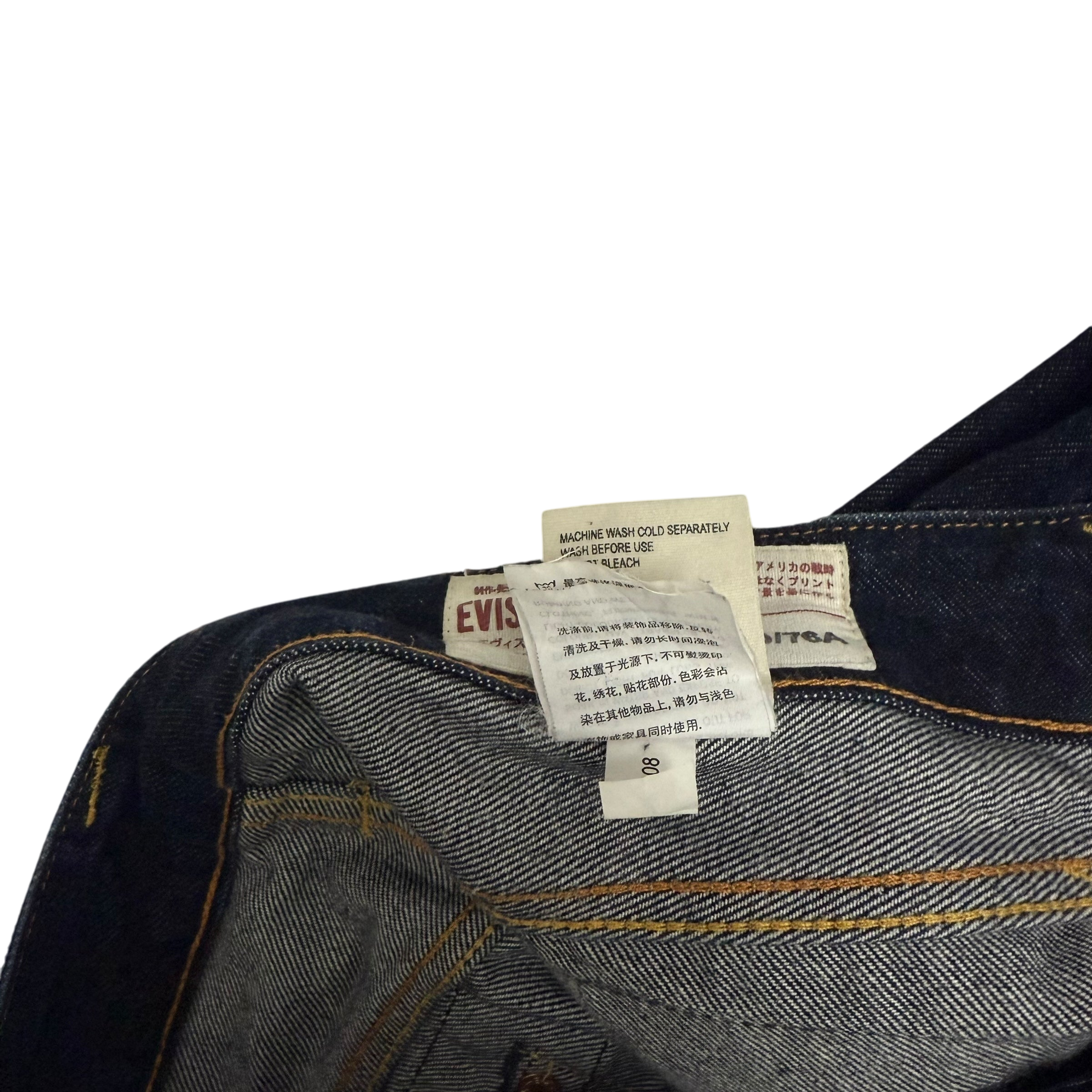 Evisu White Print Daicock Jeans
(Size 30”)