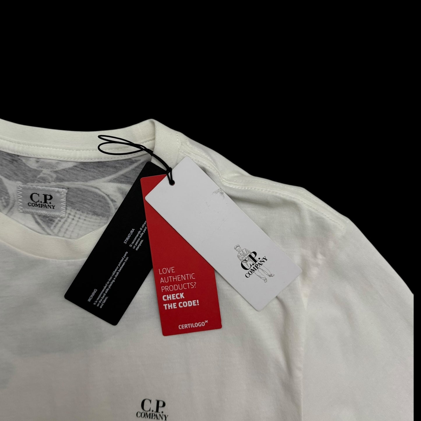C.P. Company Goggle Print T-shirt ‘Gauze White’ (Fits M)