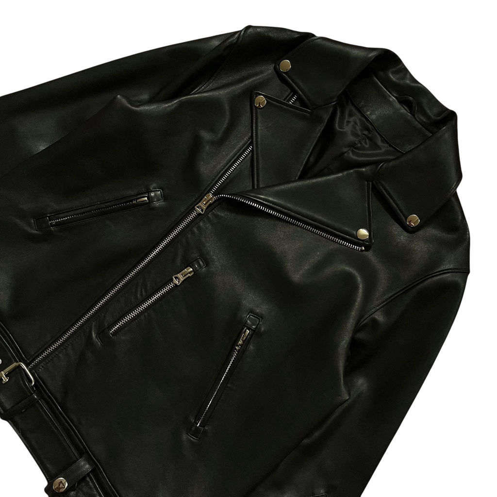 AW17 Acne Studios Nate Clean Black Leather Jacket (Fits L)