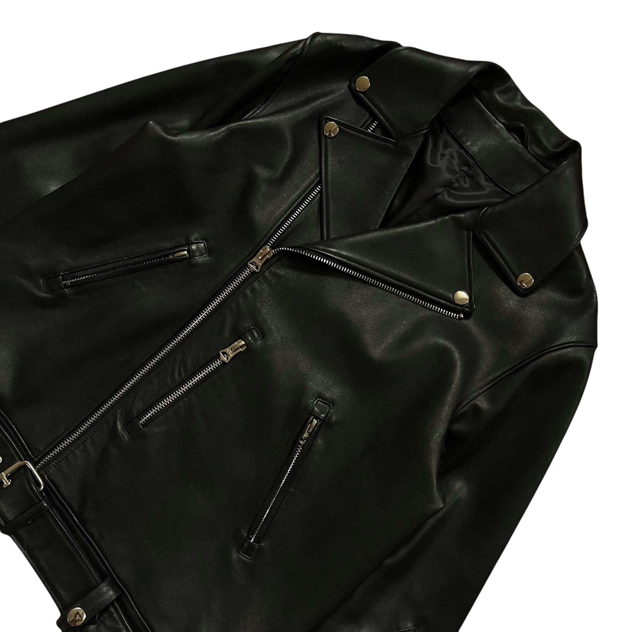 AW17 Acne Studios Nate Clean Black Leather Jacket (Fits L)