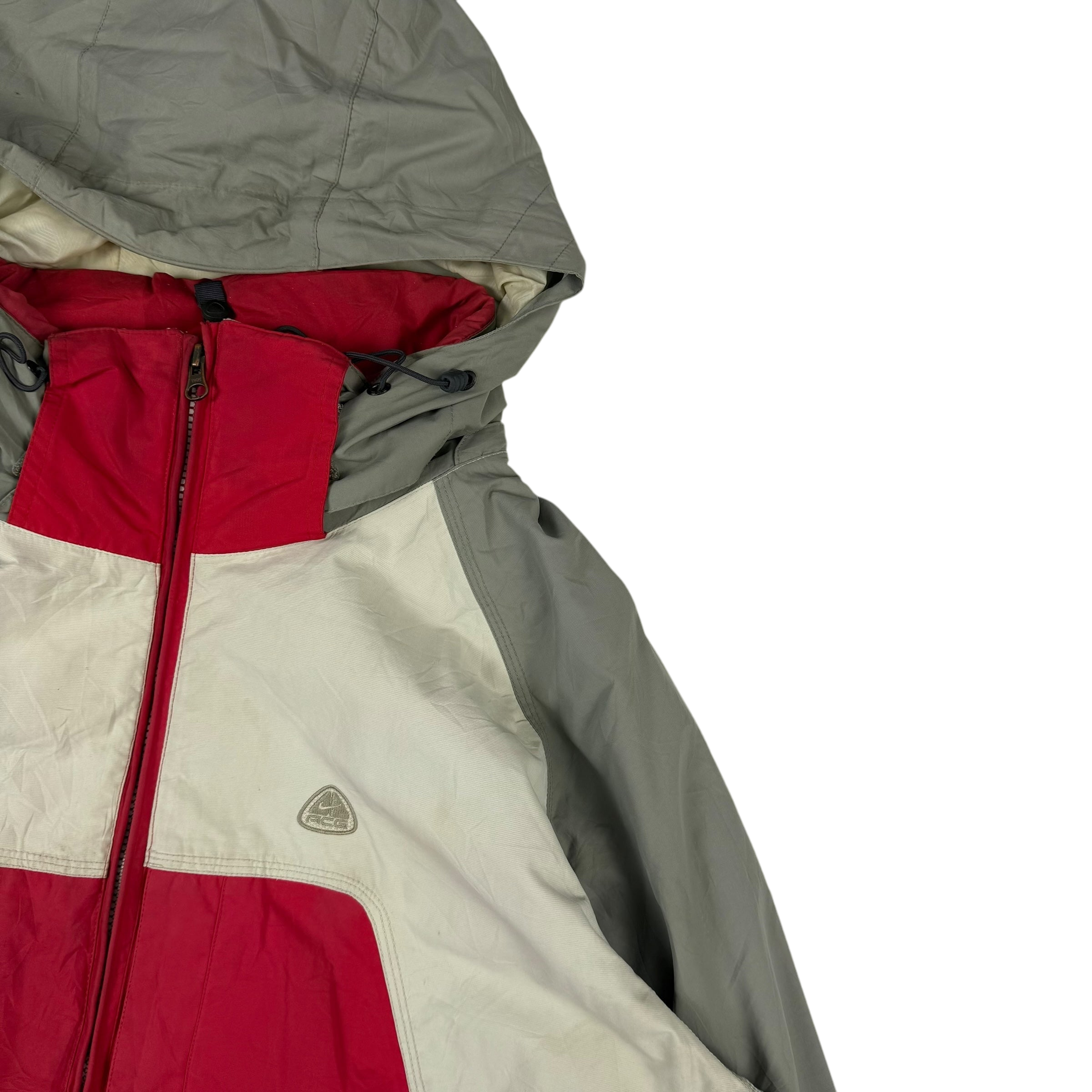 Nike ACG 00s Heavy Panelled Jacket Red/White/Grey (Fits L-XL)