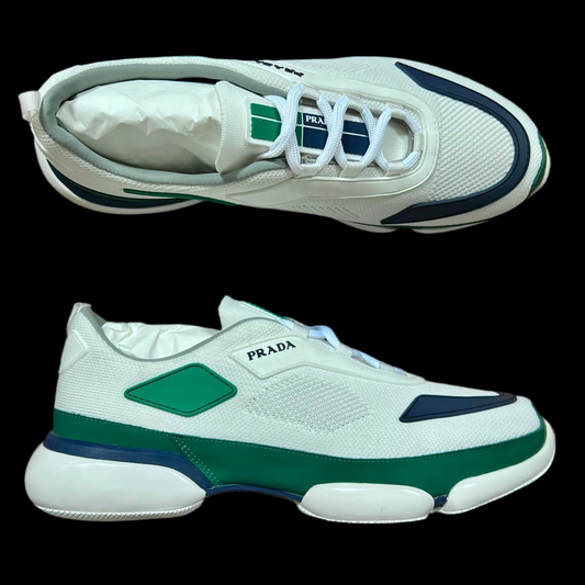 Prada Cloudbust Low Green / Navy / White (US9-10 mens)