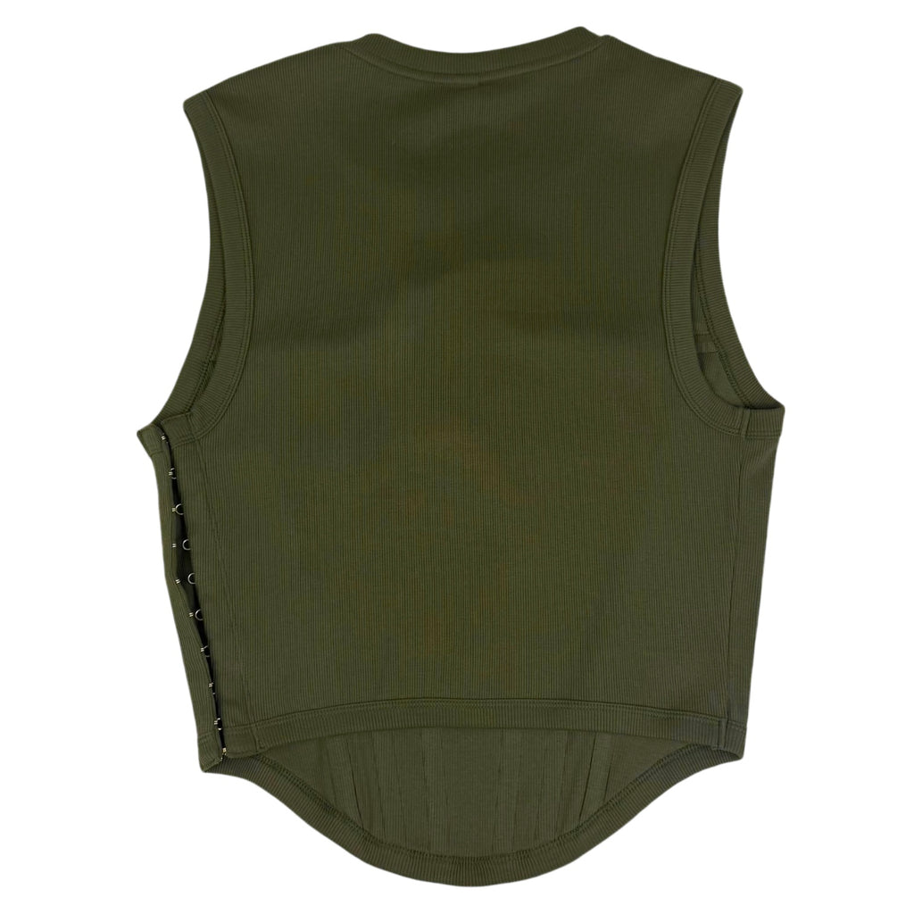 Dion Lee Rib Corset Tank Top Army Green (Fits M-XL Mens)