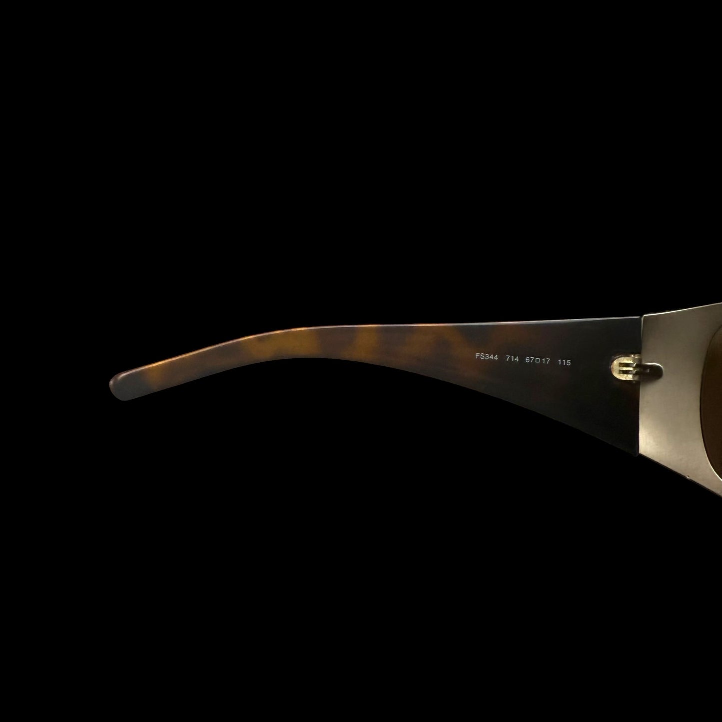 Fendi Metallic Shield Wrap Sunglasses Brown