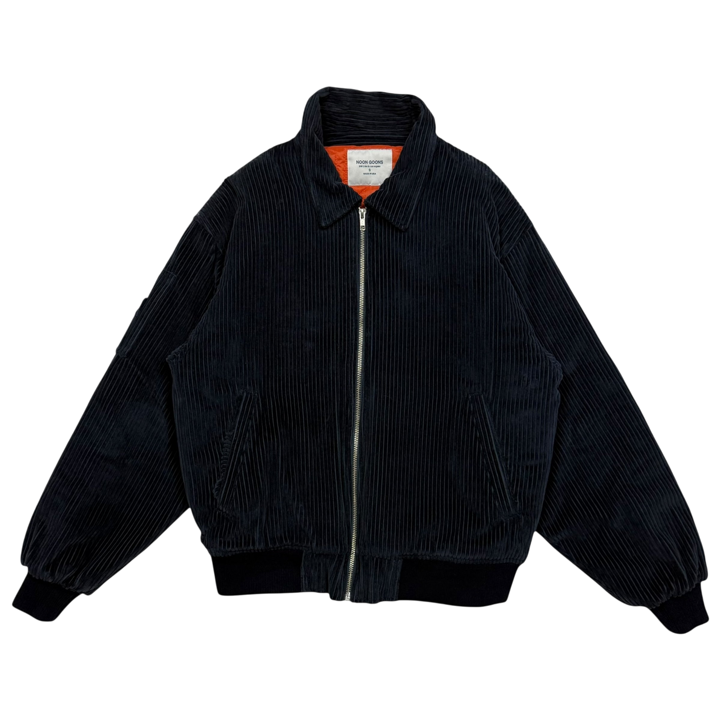 Noon Goons Rudeboy Oversized Corduroy Bomber Jacket Navy (Fits S–M)