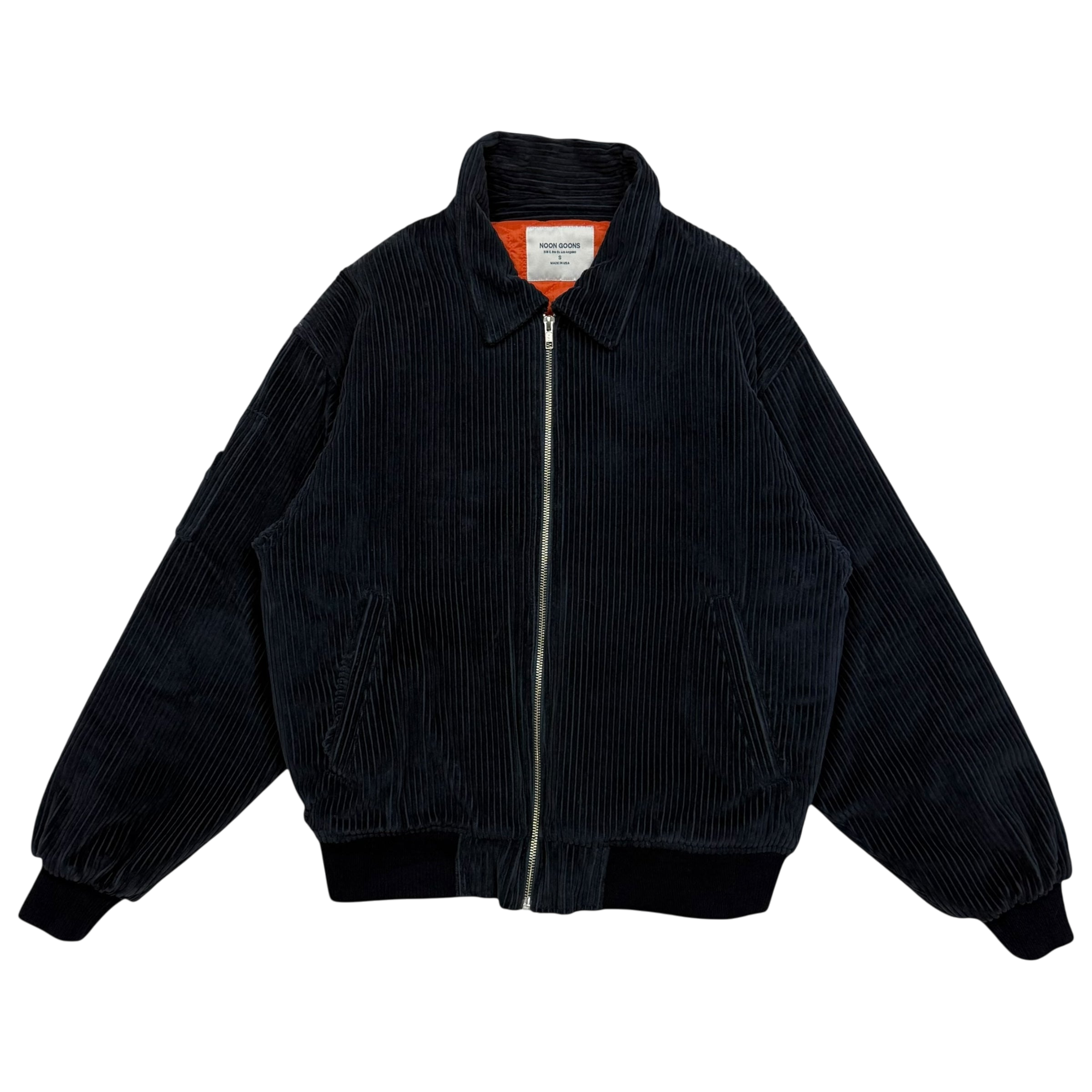 Noon Goons Rudeboy Oversized Corduroy Bomber Jacket Navy (Fits S–M)
