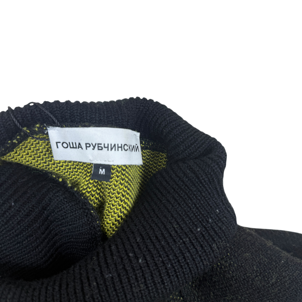 Gosha Rubchinskiy FW16 ‘Safety And Protection’ Oversized Turtleneck Sweatshirt Black (Fits M-XL)