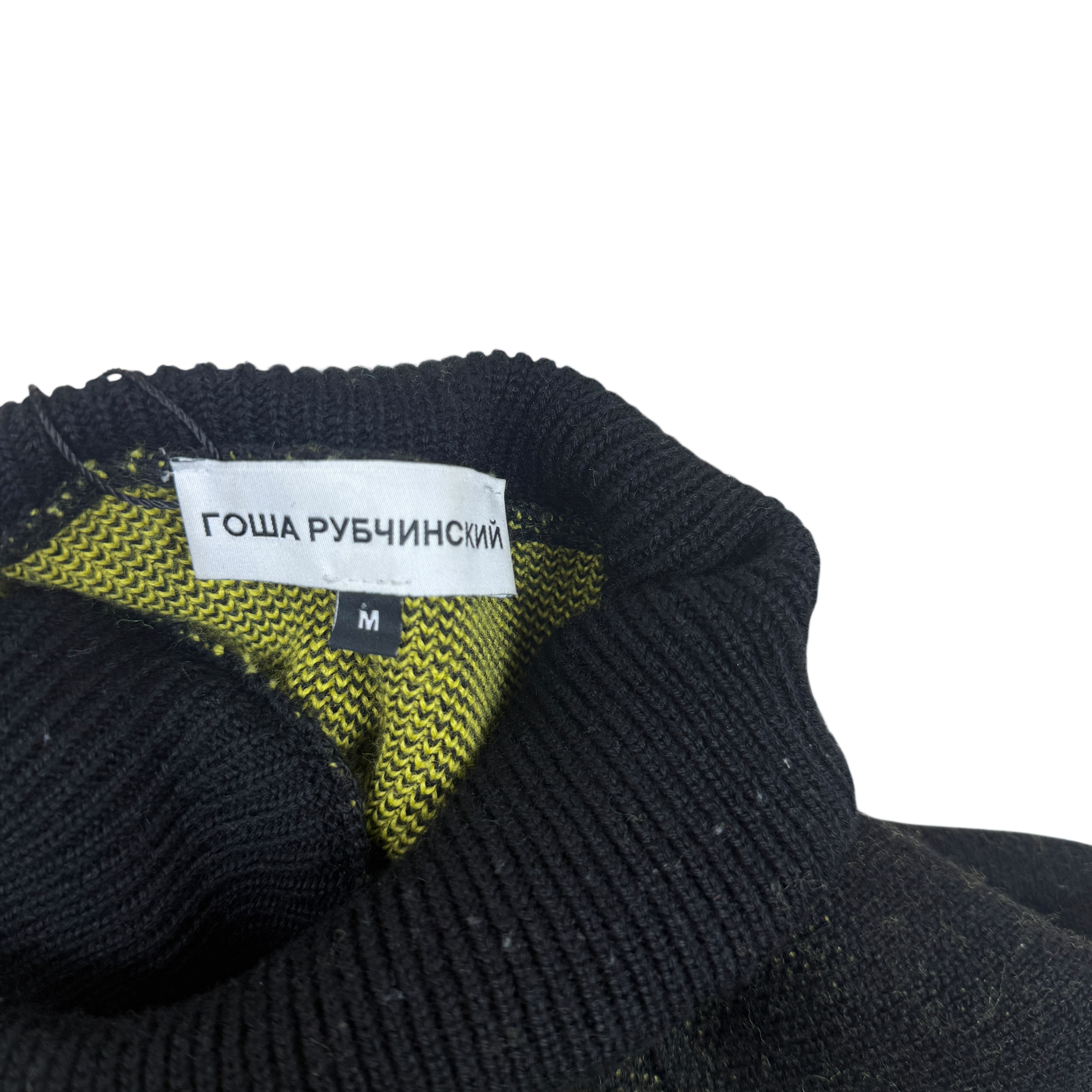 Gosha Rubchinskiy FW16 ‘Safety And Protection’ Oversized Turtleneck Sweatshirt Black (Fits M-XL)