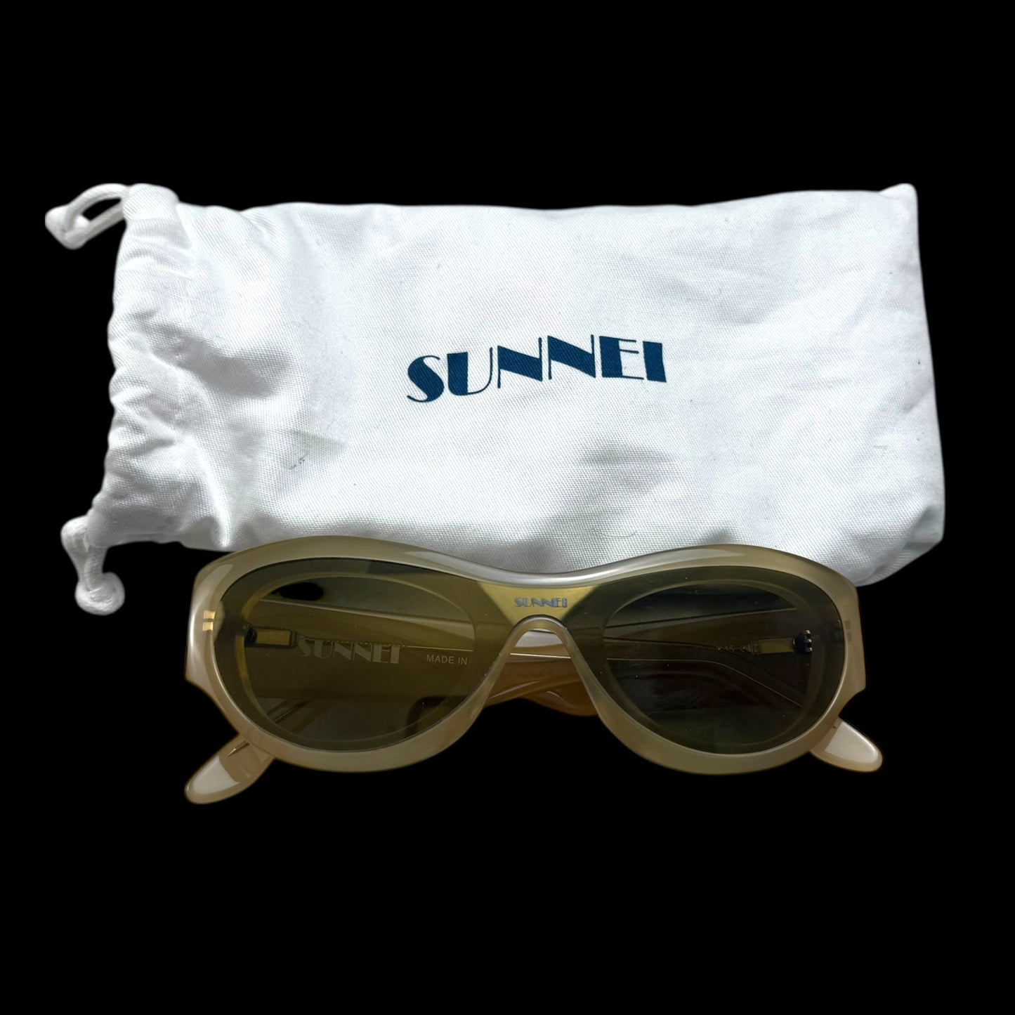 Sunnei Prototipo 5 Sunglasses Camel Yellow