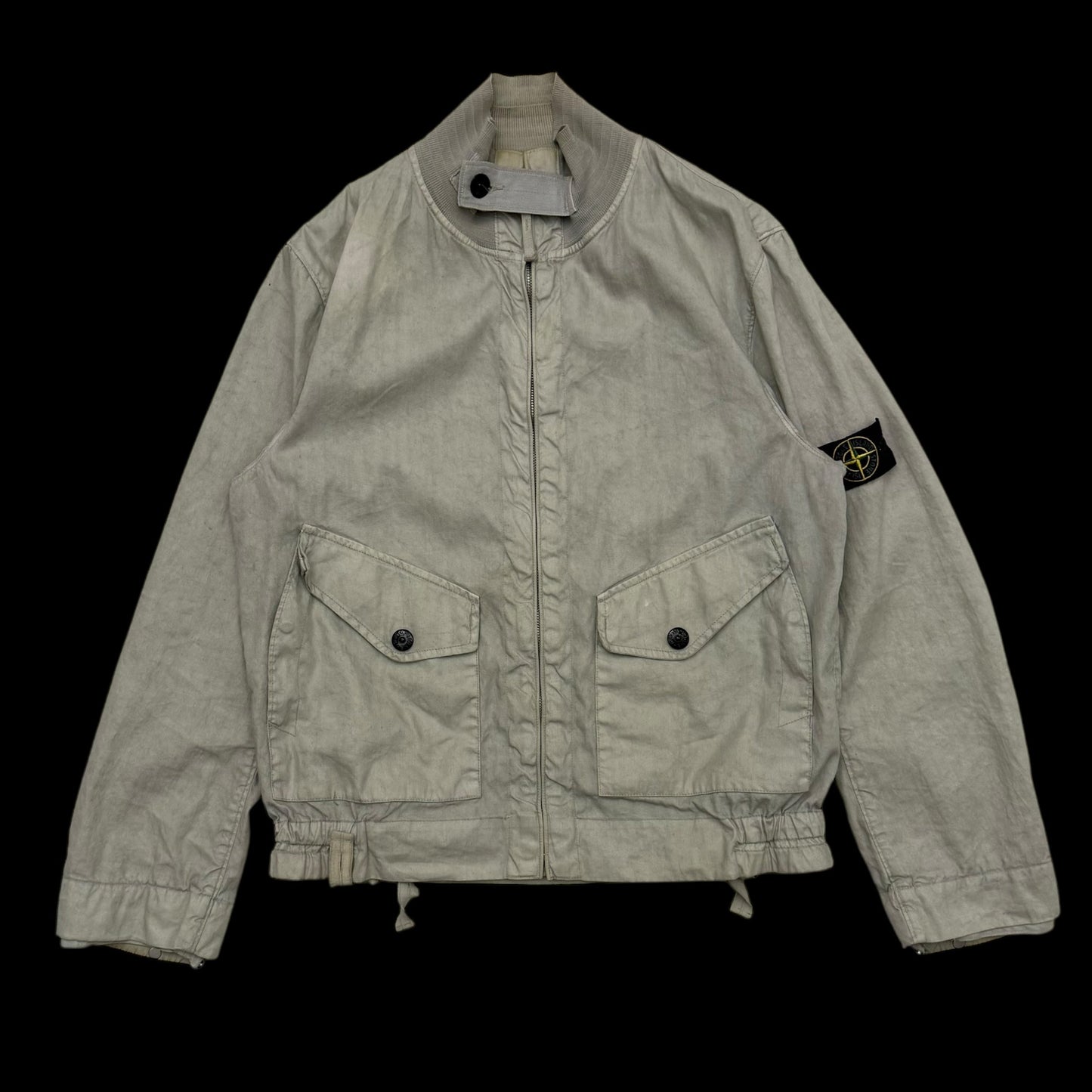 Stone Island SS 2004 Lino Flax Jacket Light Grey (Size M)