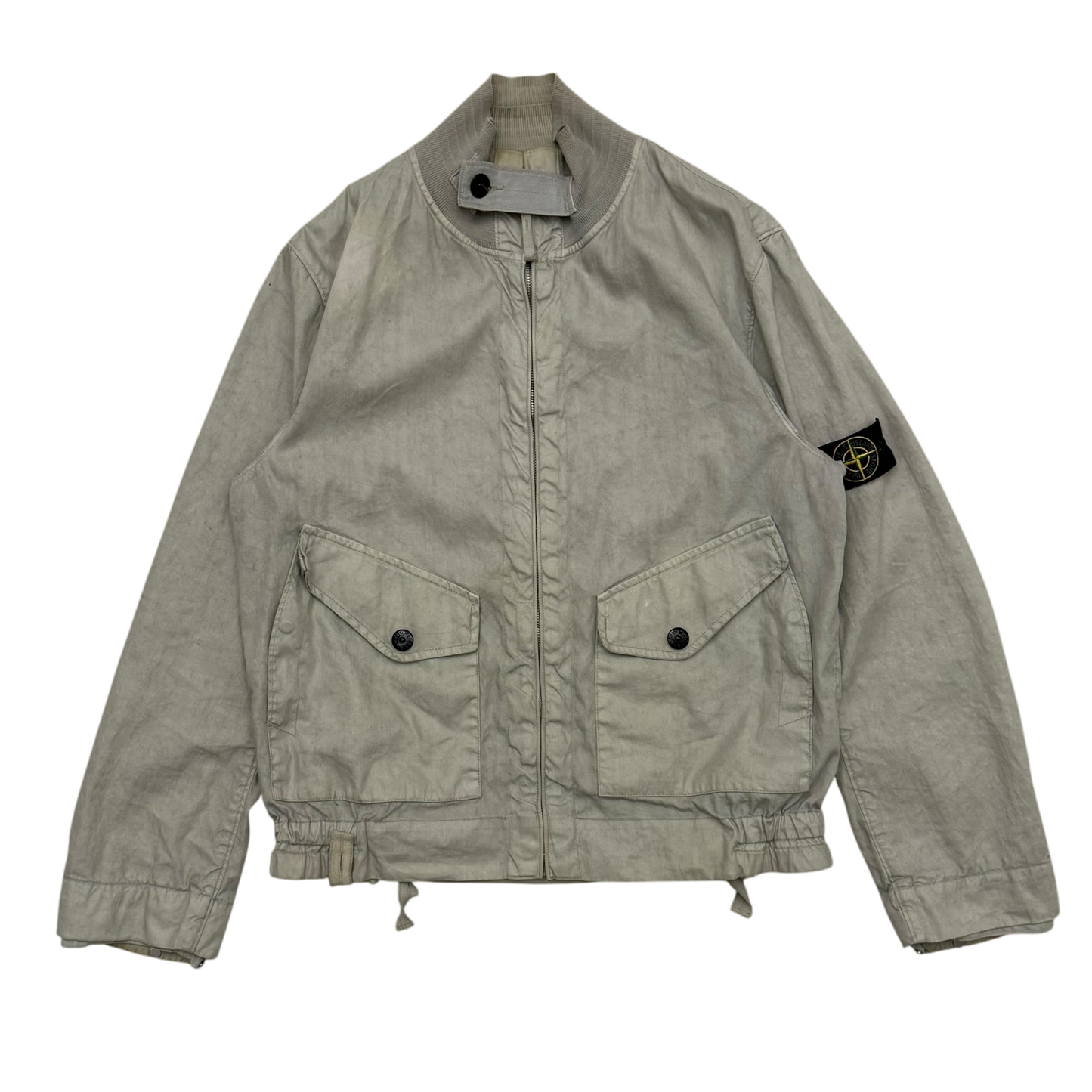 Stone Island SS 2004 Lino Flax Jacket Light Grey (Size M)