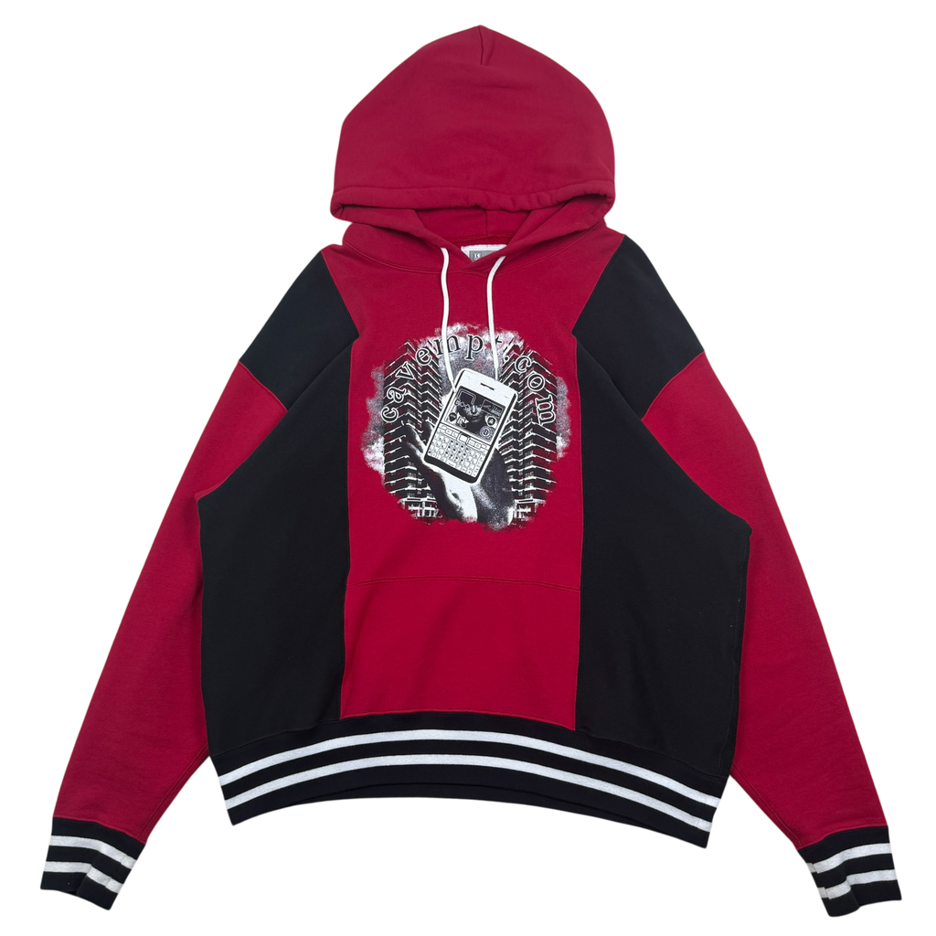 Cav Empt 2018 Ribbed Panel Hoodie Red (Fits L-XL)