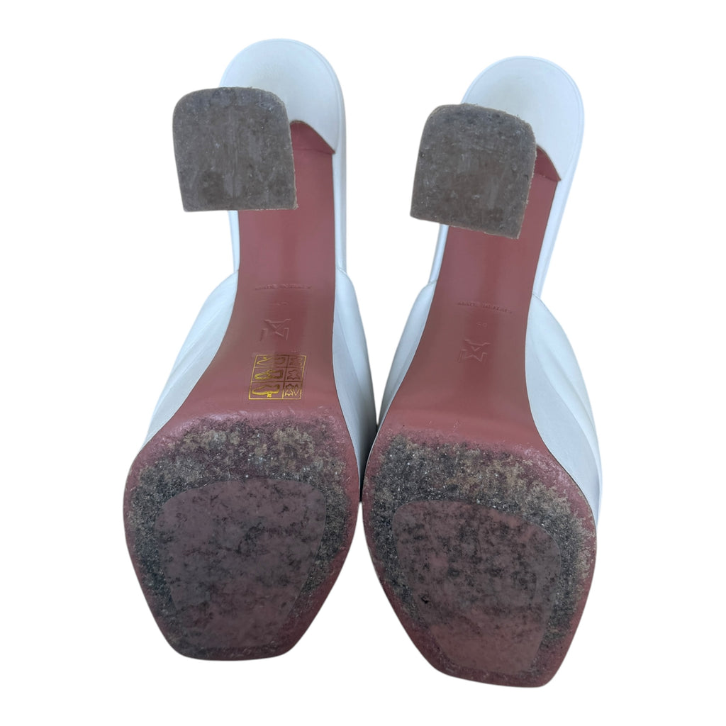 Amina Muaddi White Dalida Heels (Size EU37.5)