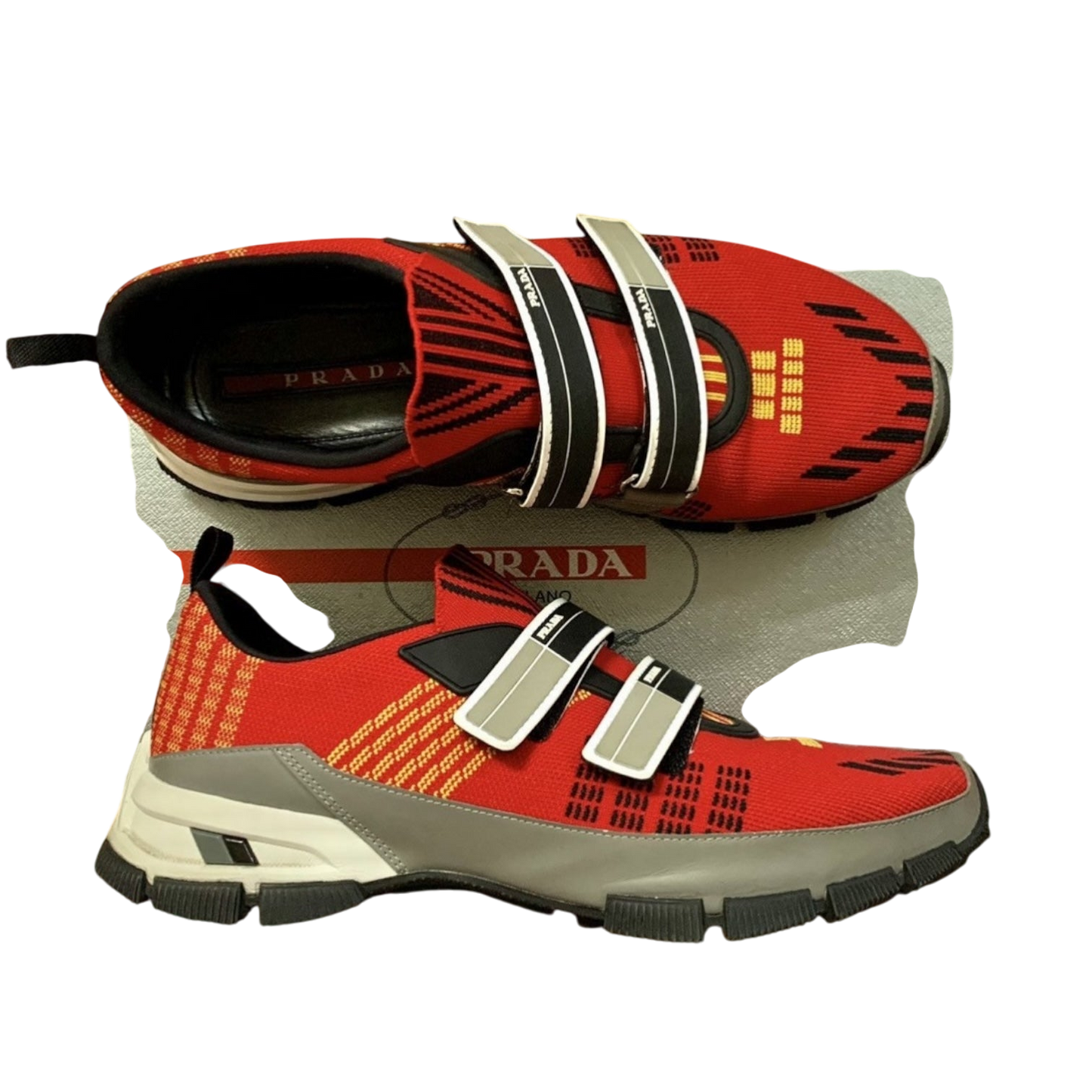 Prada SS18 Crossection Knit Sneaker Red (fits US10-11)