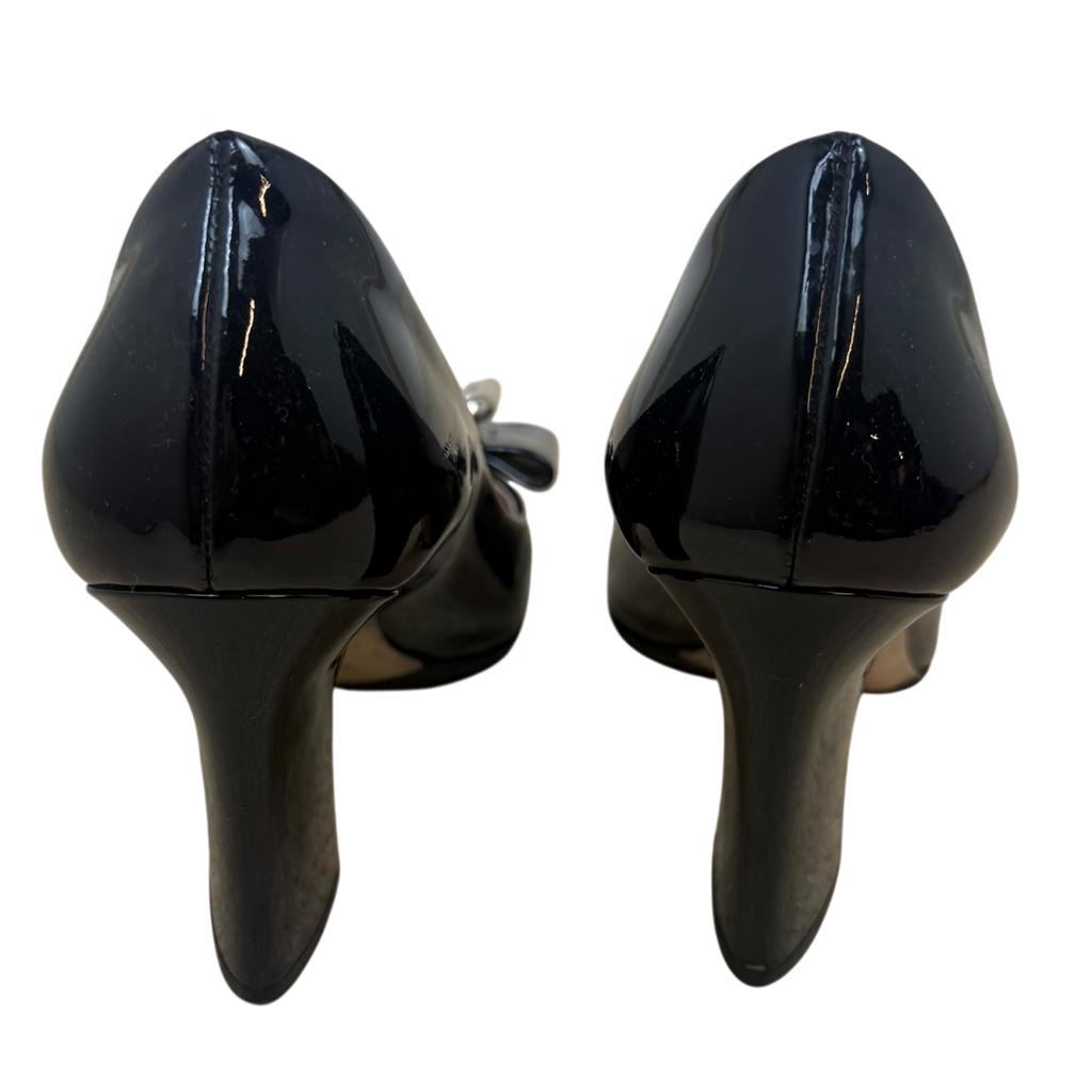 Miu Miu Patent Leather Bow Pumps Black (Size EU36.5)