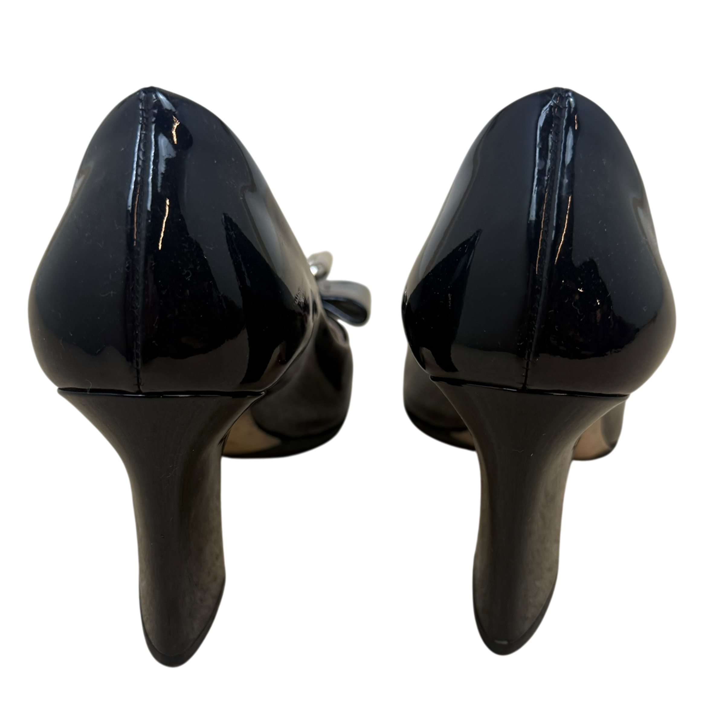 Miu Miu Patent Leather Bow Pumps Black (Size EU36.5)