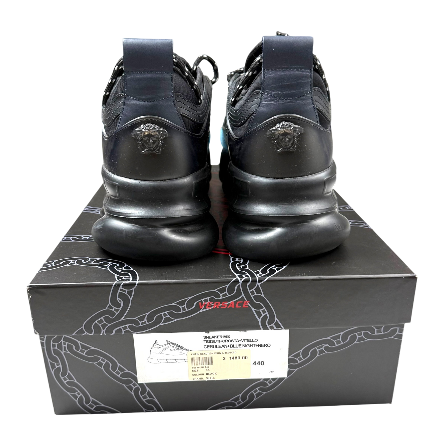Versace Chain Reaction Sneaker 'Black Blue Night' (US11/UK10/EU44)