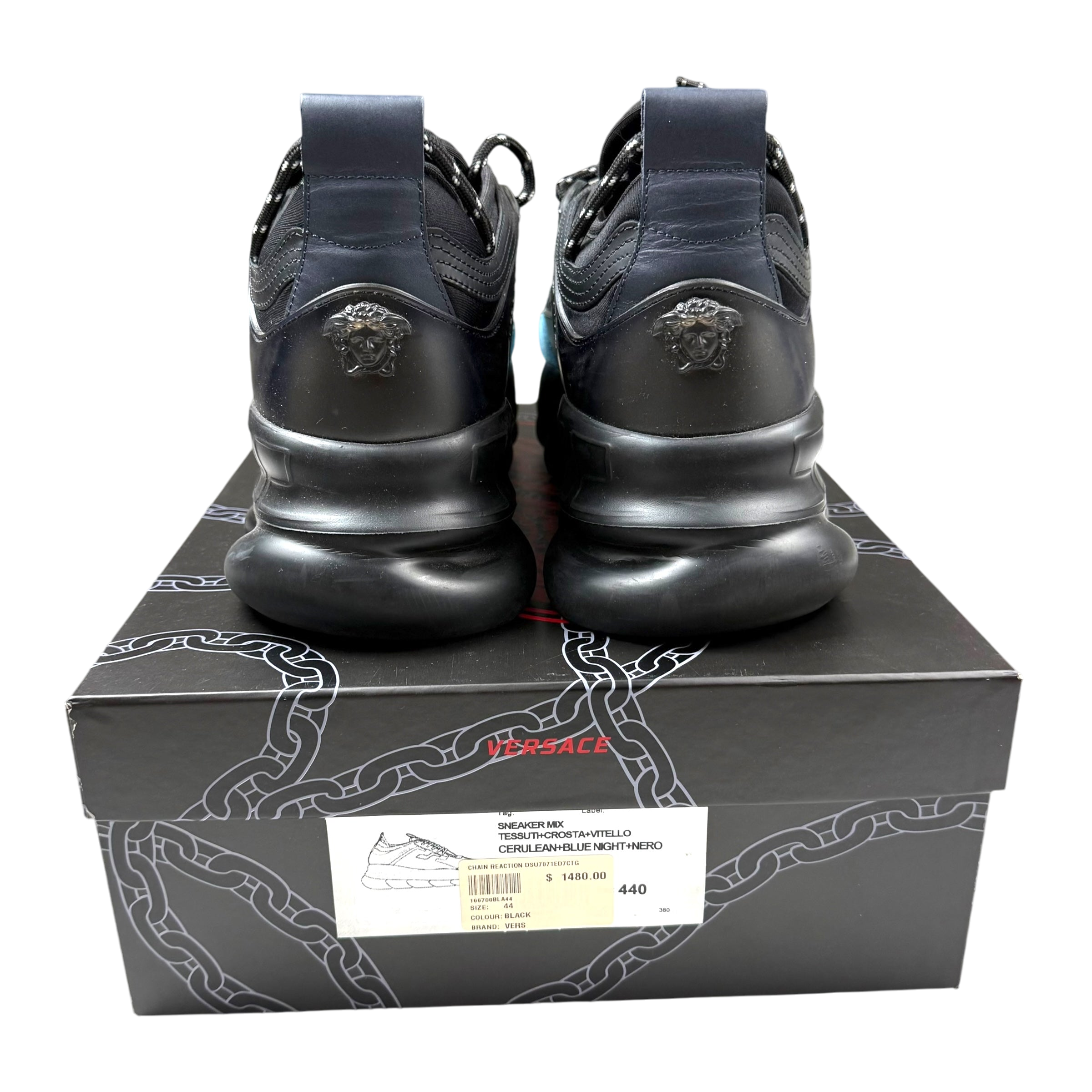 Versace Chain Reaction Sneaker 'Black Blue Night' (US11/UK10/EU44)