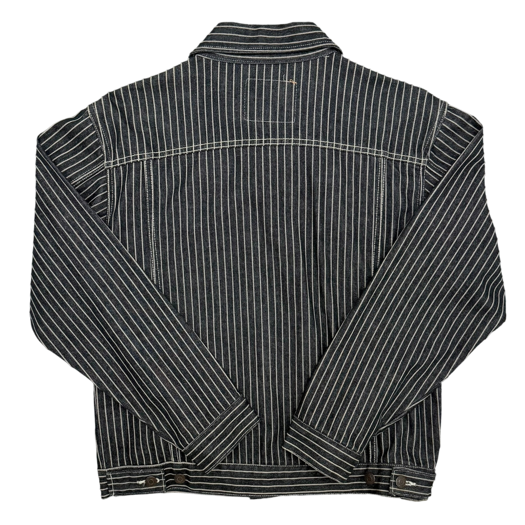 Levi's Reworked Pinstripe Trucker Jacket Navy (Fits M)