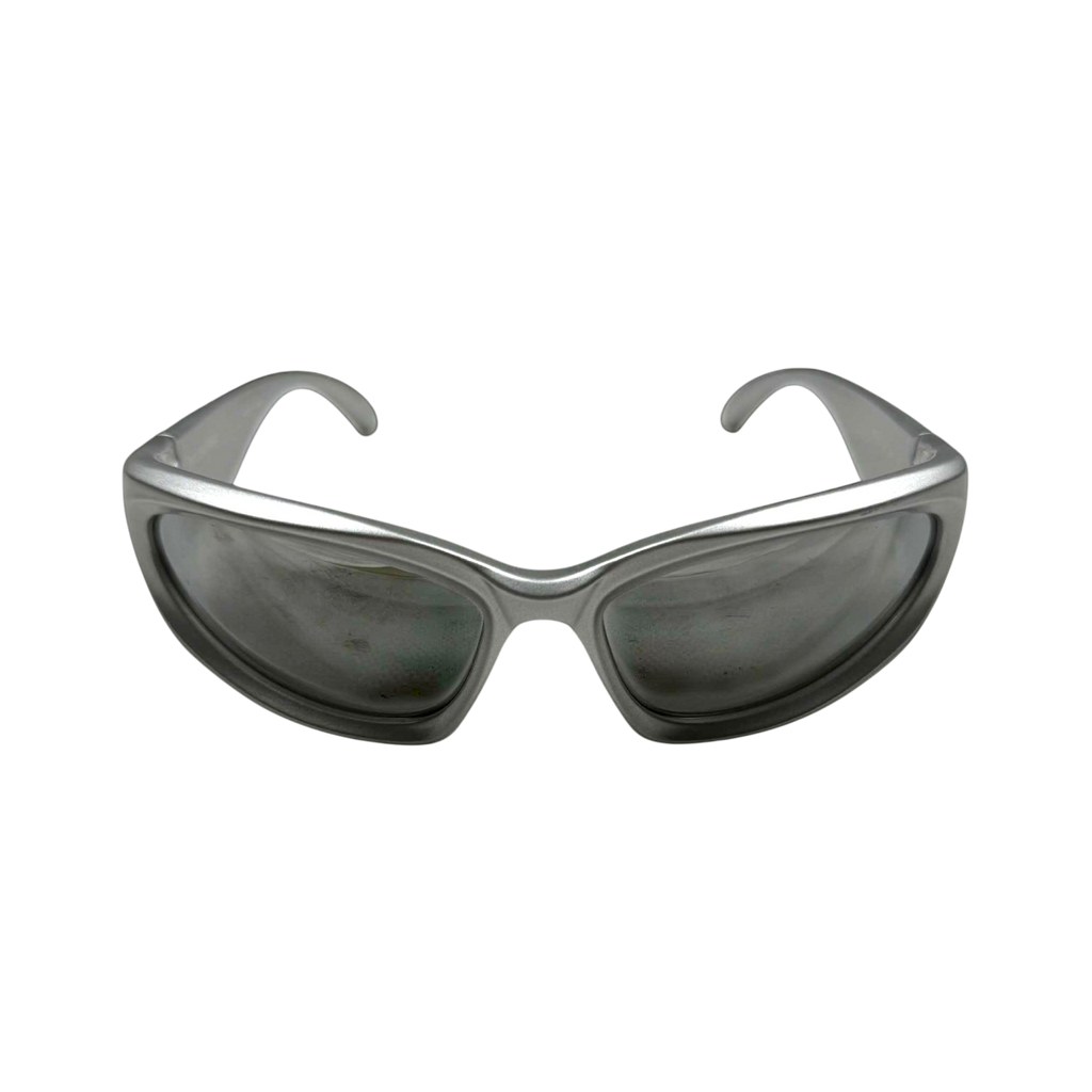 Balenciaga Swift Oval Sunglasses Silver