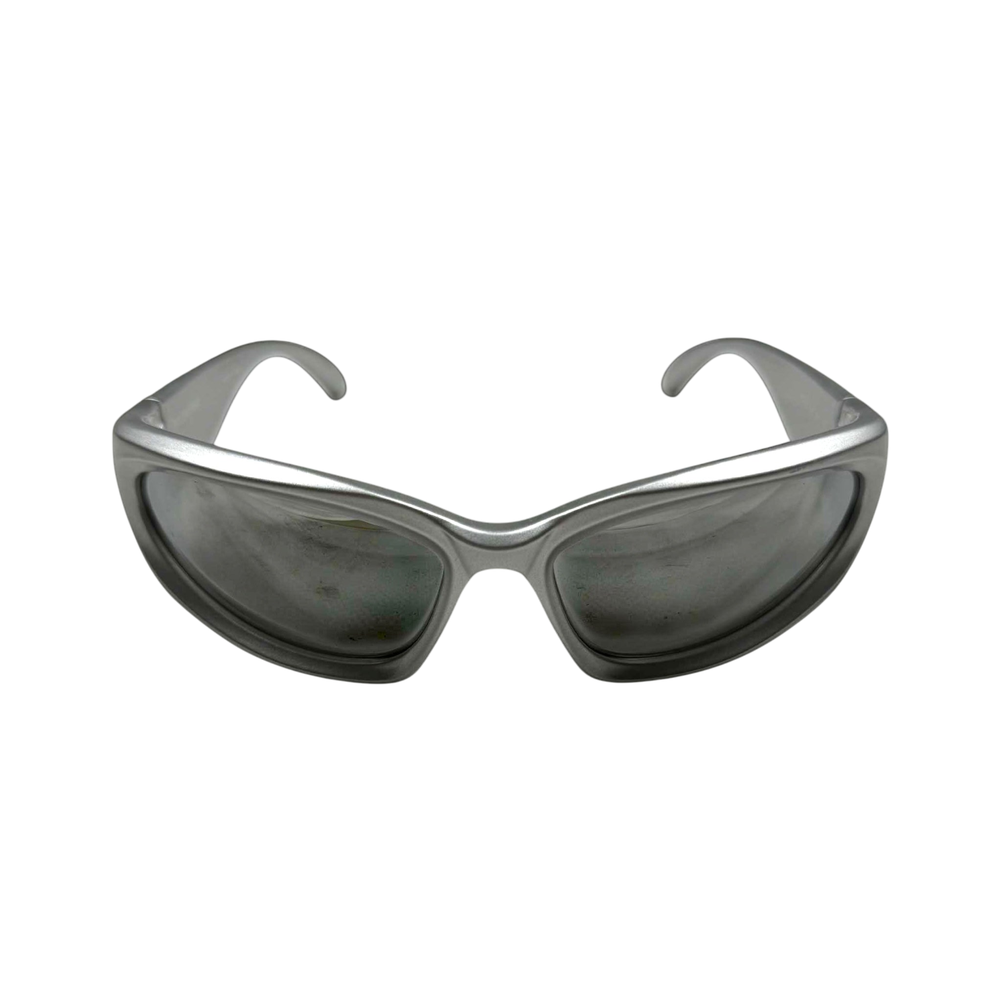 Balenciaga Swift Oval Sunglasses Silver