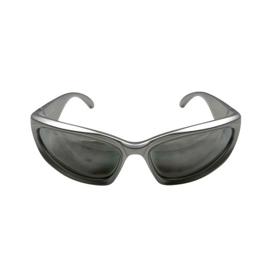 Balenciaga Swift Oval Sunglasses Silver