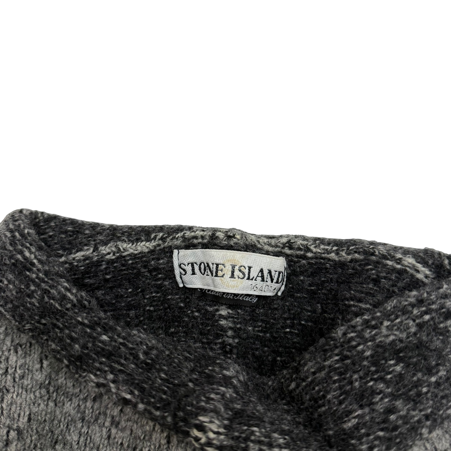 Stone Island AW 2000 Cropped Pure Wool Knit Sweatshirt Grey (fits M-XL womens)